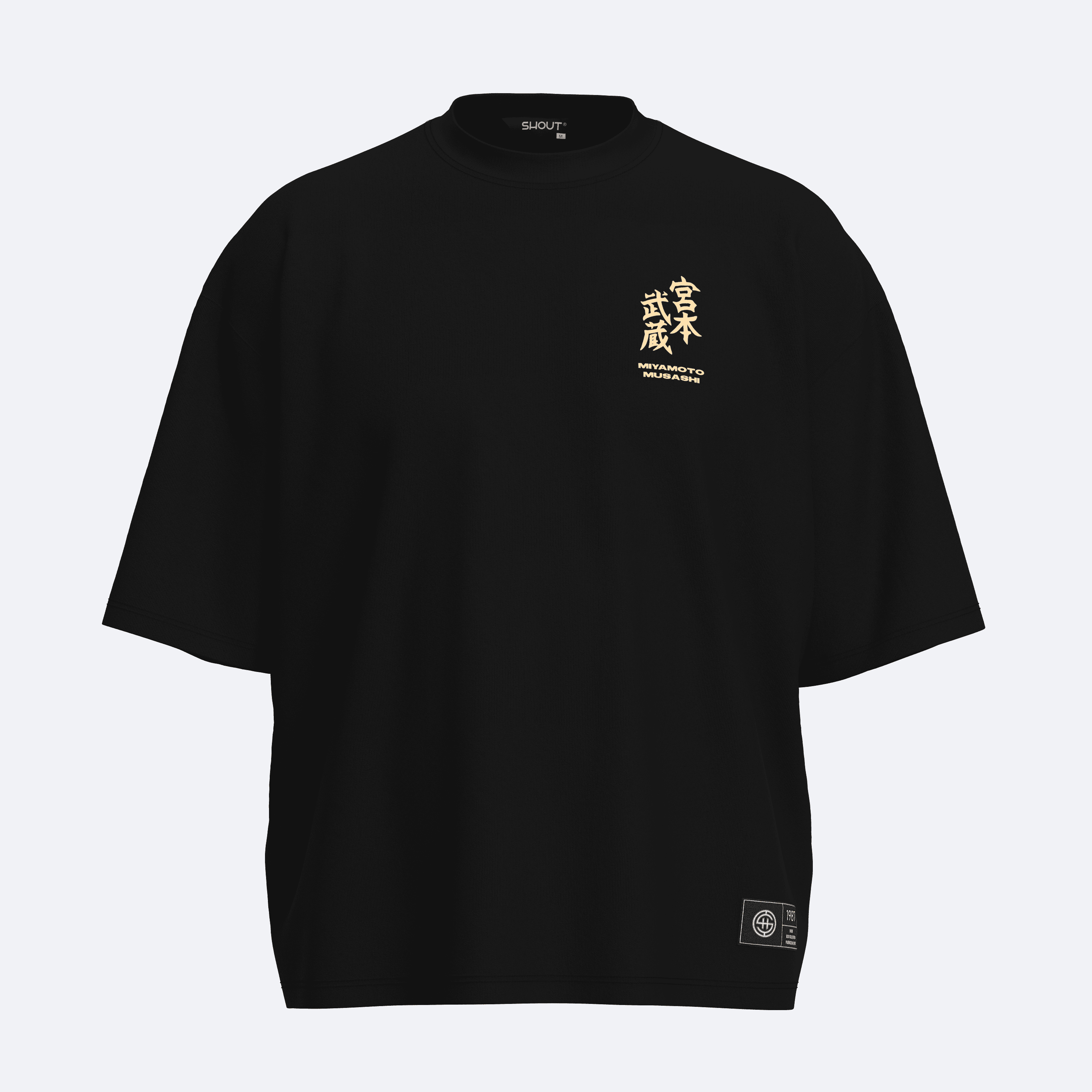 Shout Oversize Musashi Tiger Unisex Boxy Fit T-Shirt