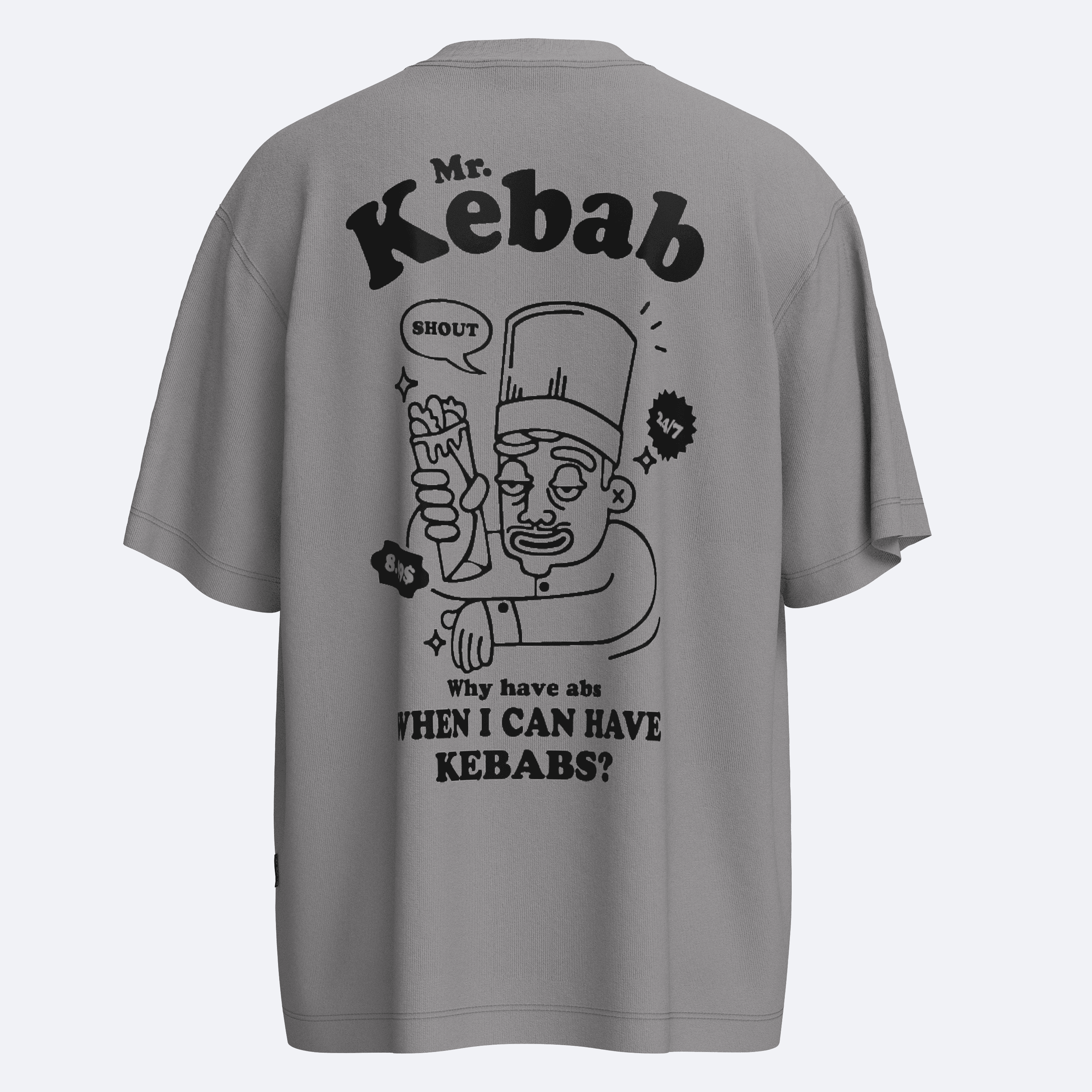 Oversize Shout Mr. Kebab Unisex T-Shirt