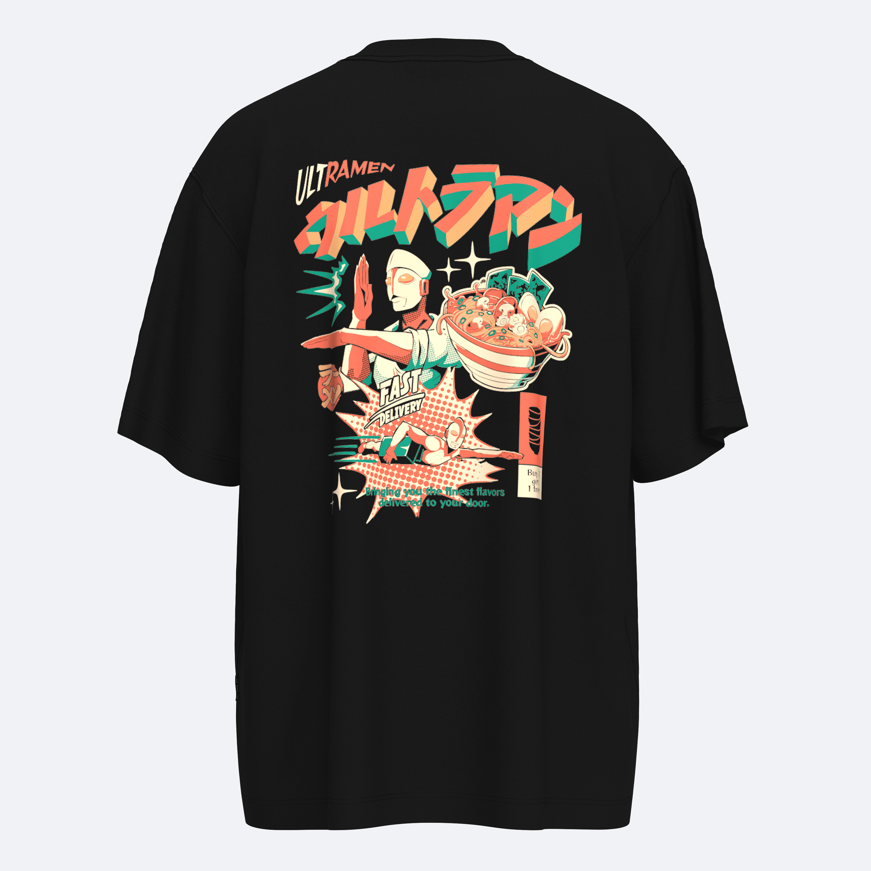 Shout Oversize Ultramen Ramen Rush Unisex T-Shirt