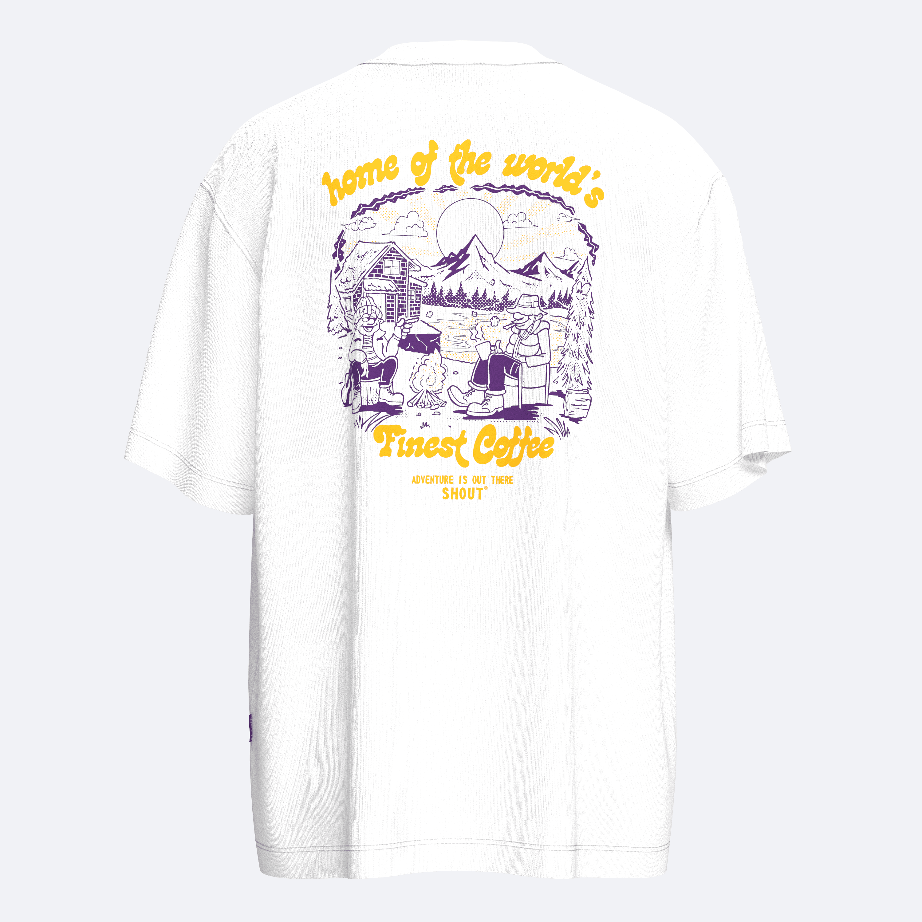 Shout Oversize Coffee Retreat Unisex T-Shirt