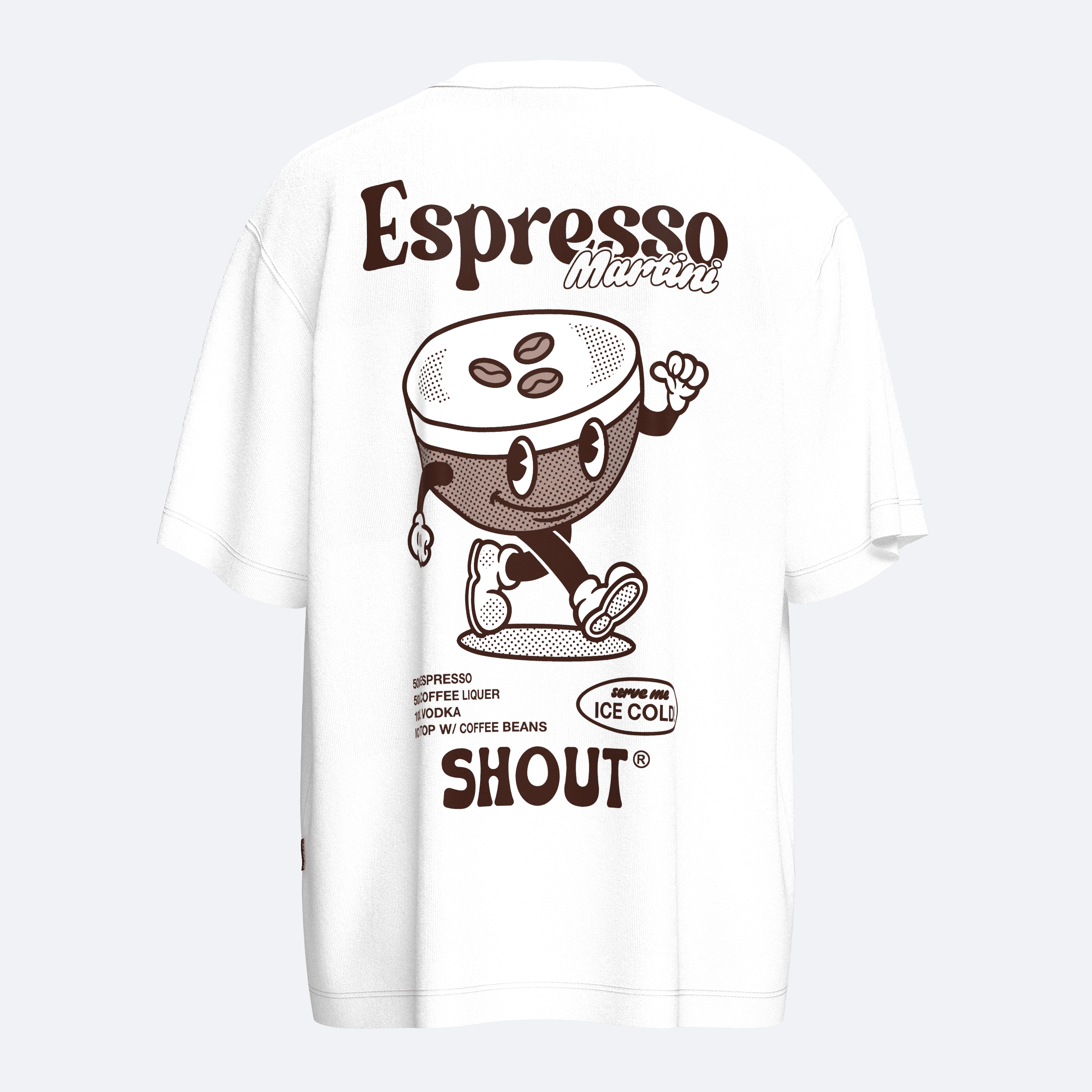 Oversize Shout Espresso Martini Cocktail Unisex T-Shirt