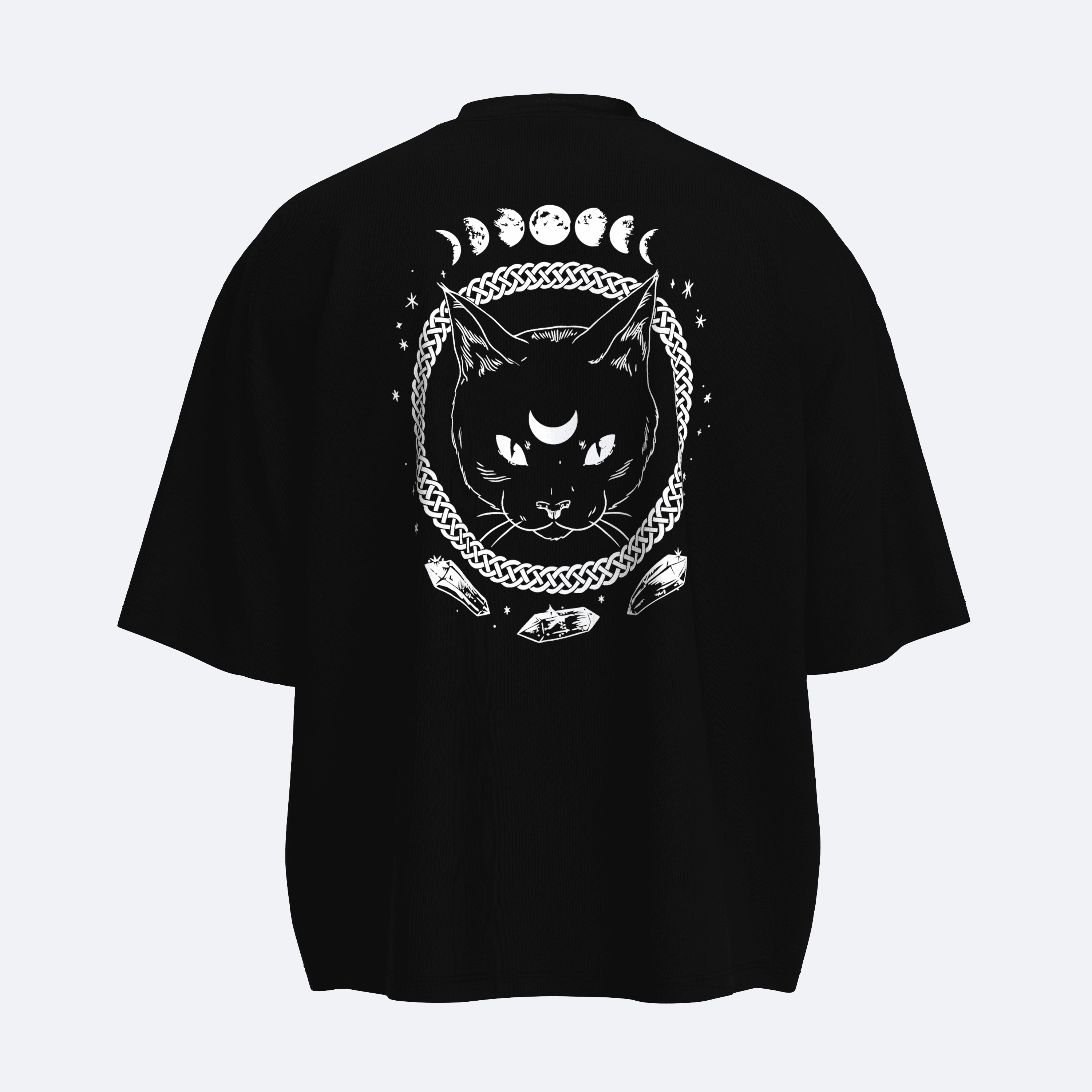 Shout Oversize Mystic Cat Boxy Fit Unisex T-Shirt