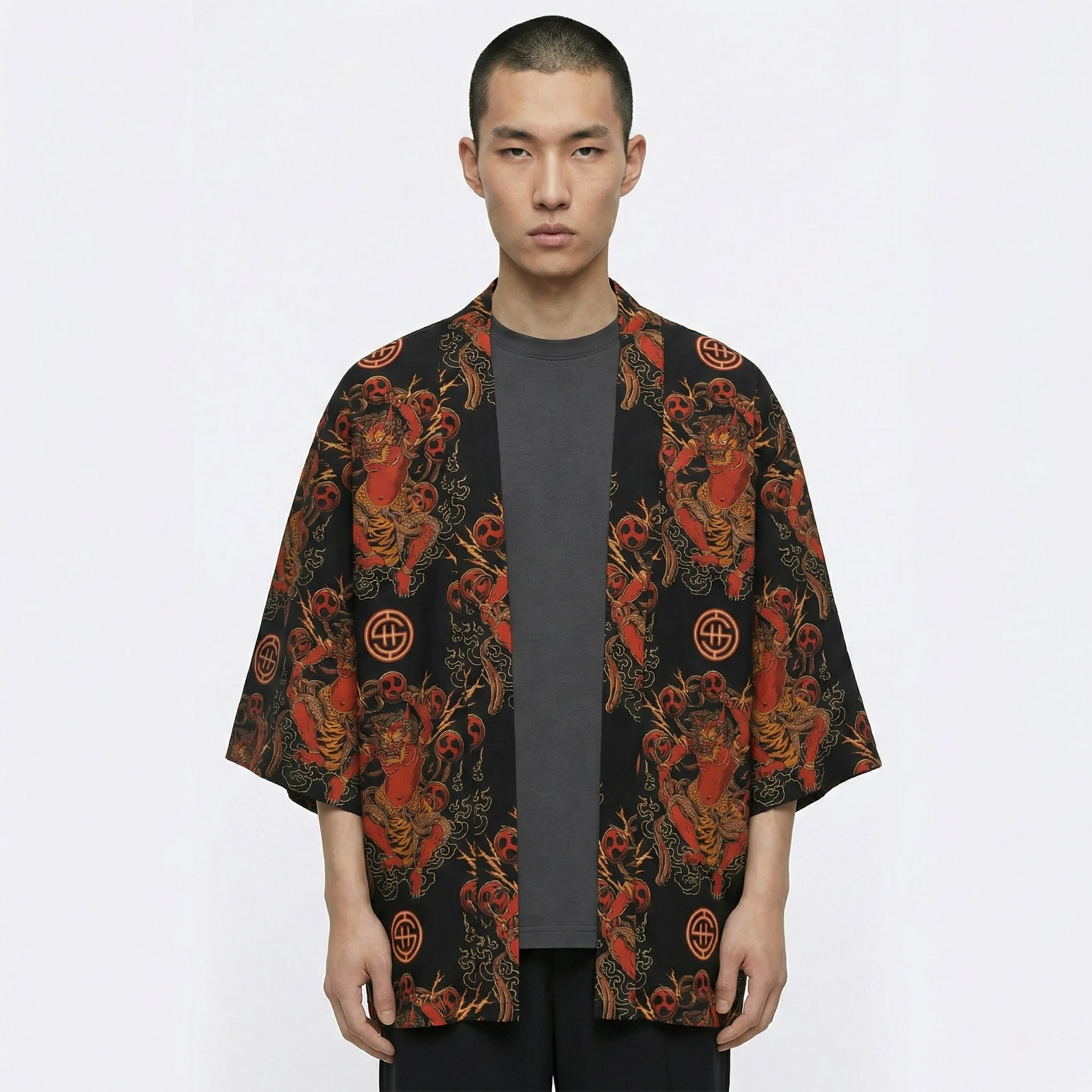 Shout Oversize Raijin Thunder God Unisex Kimono