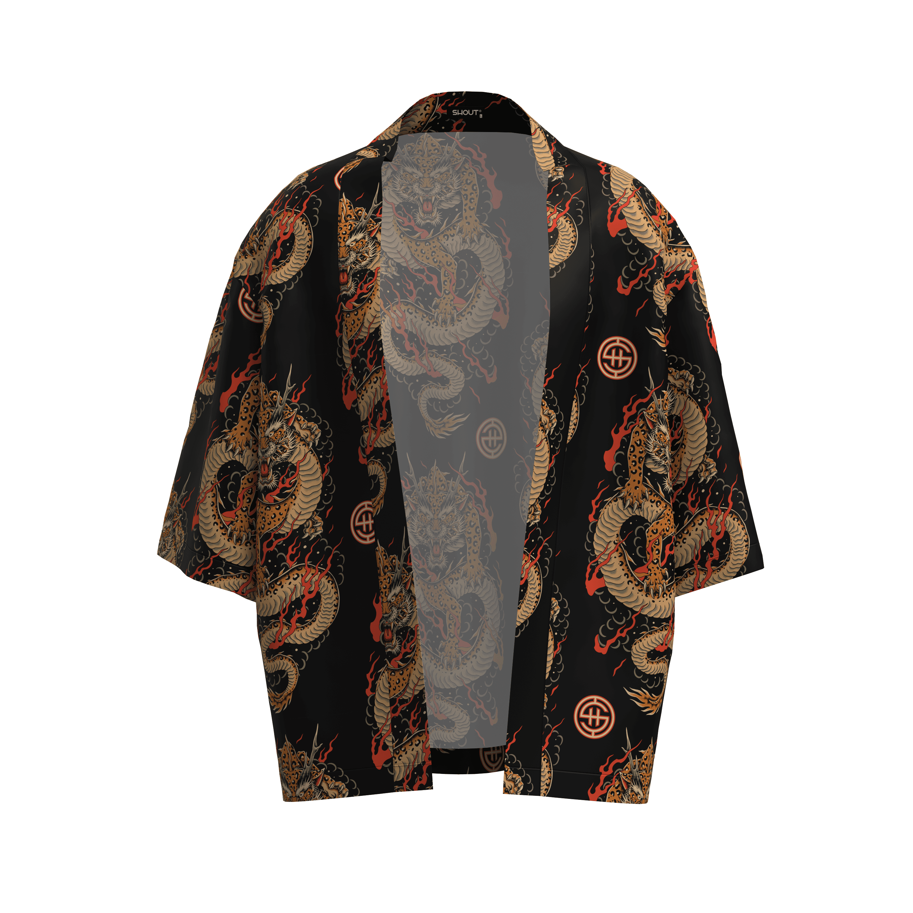 Shout Oversize Japanese Dragon Unisex Kimono