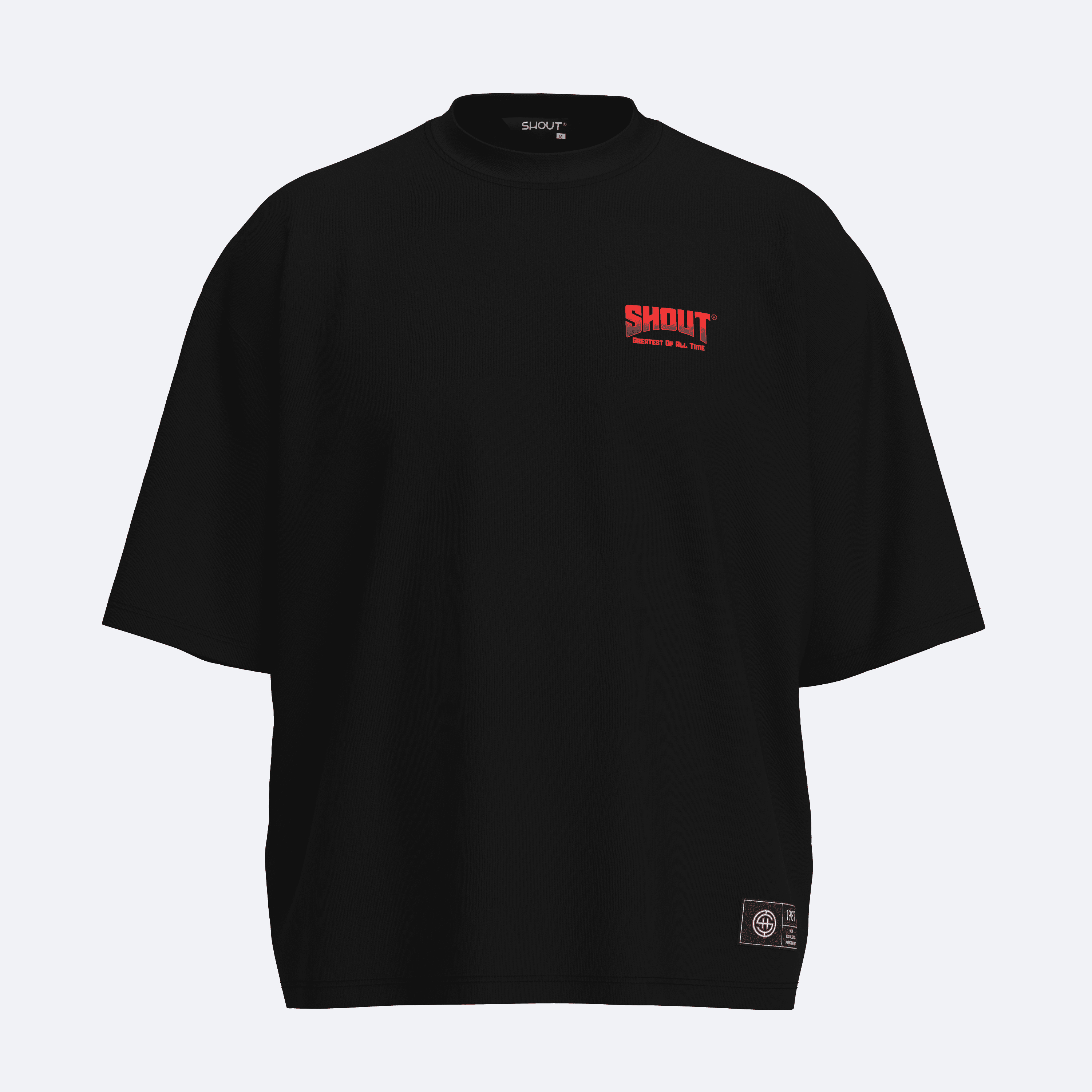 Shout Boxy Fit Oversize G.O.A.T Unisex Tişört