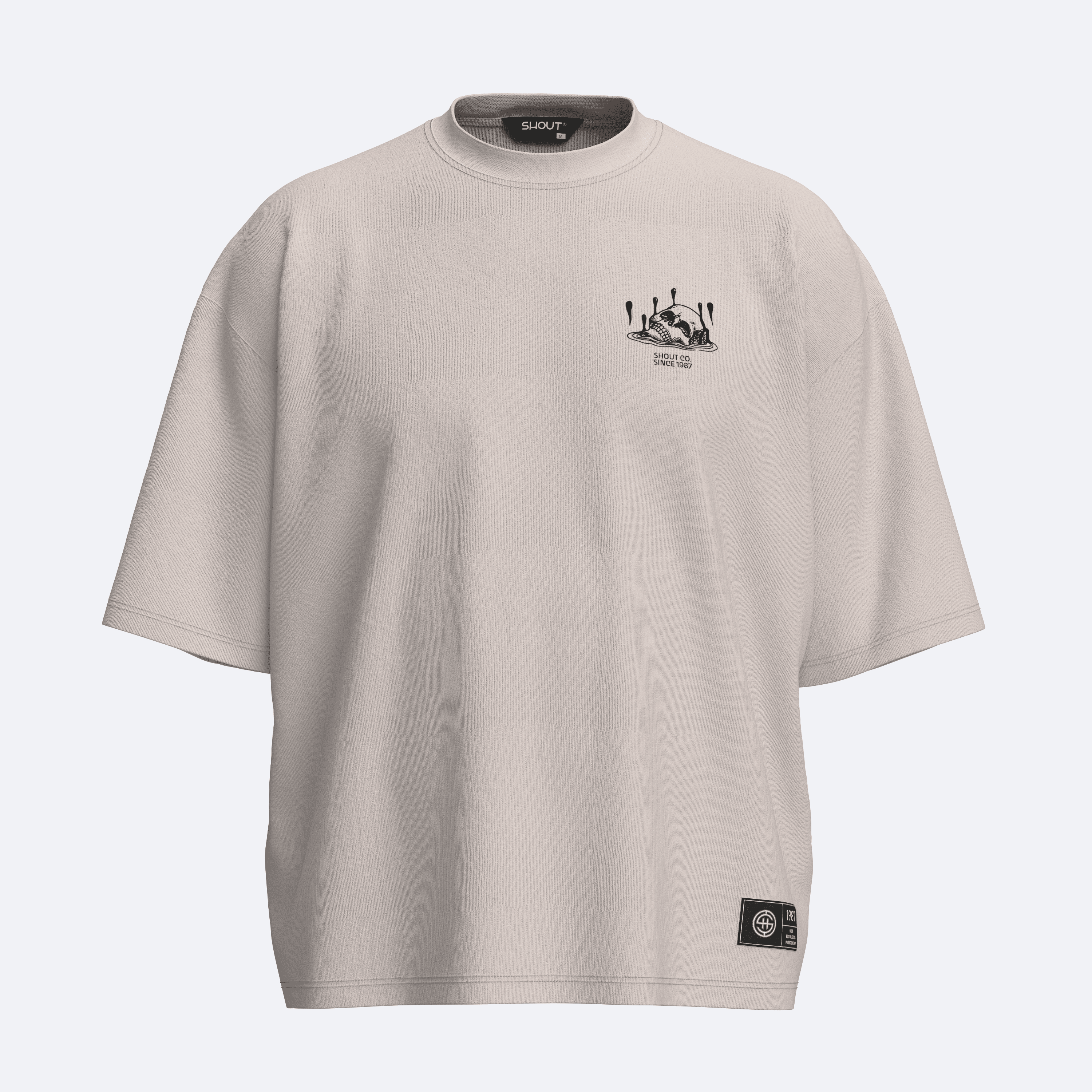 Shout Boxy Fit Oversize Anxiety Skullz Unisex Tişört