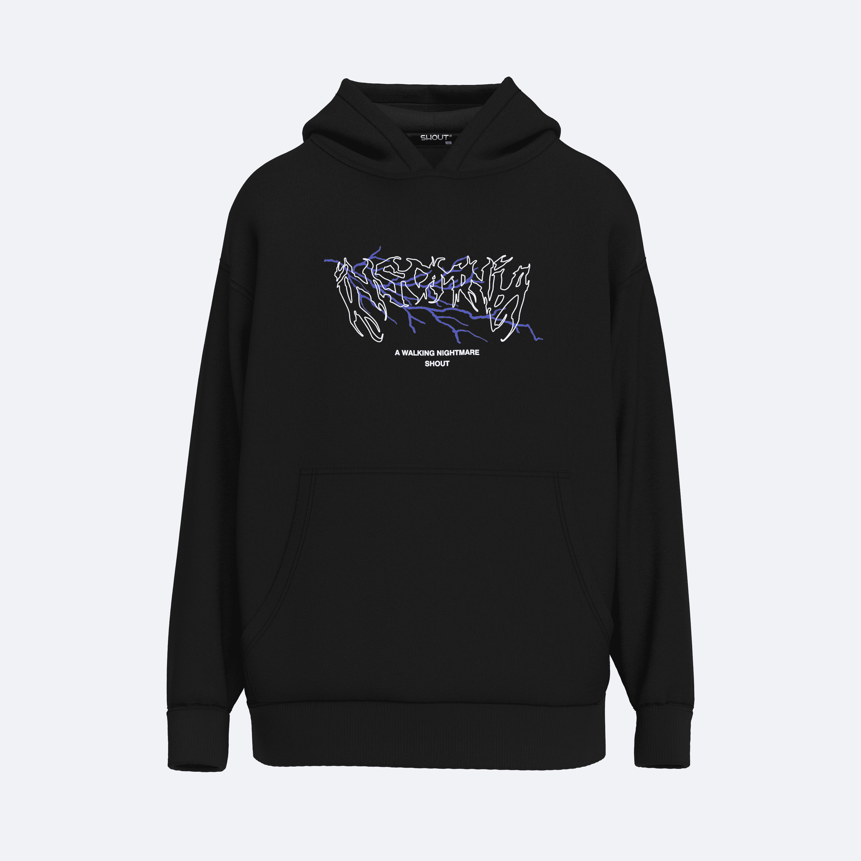 Oversize Shout Insomnia Oldschool Unisex Hoodie