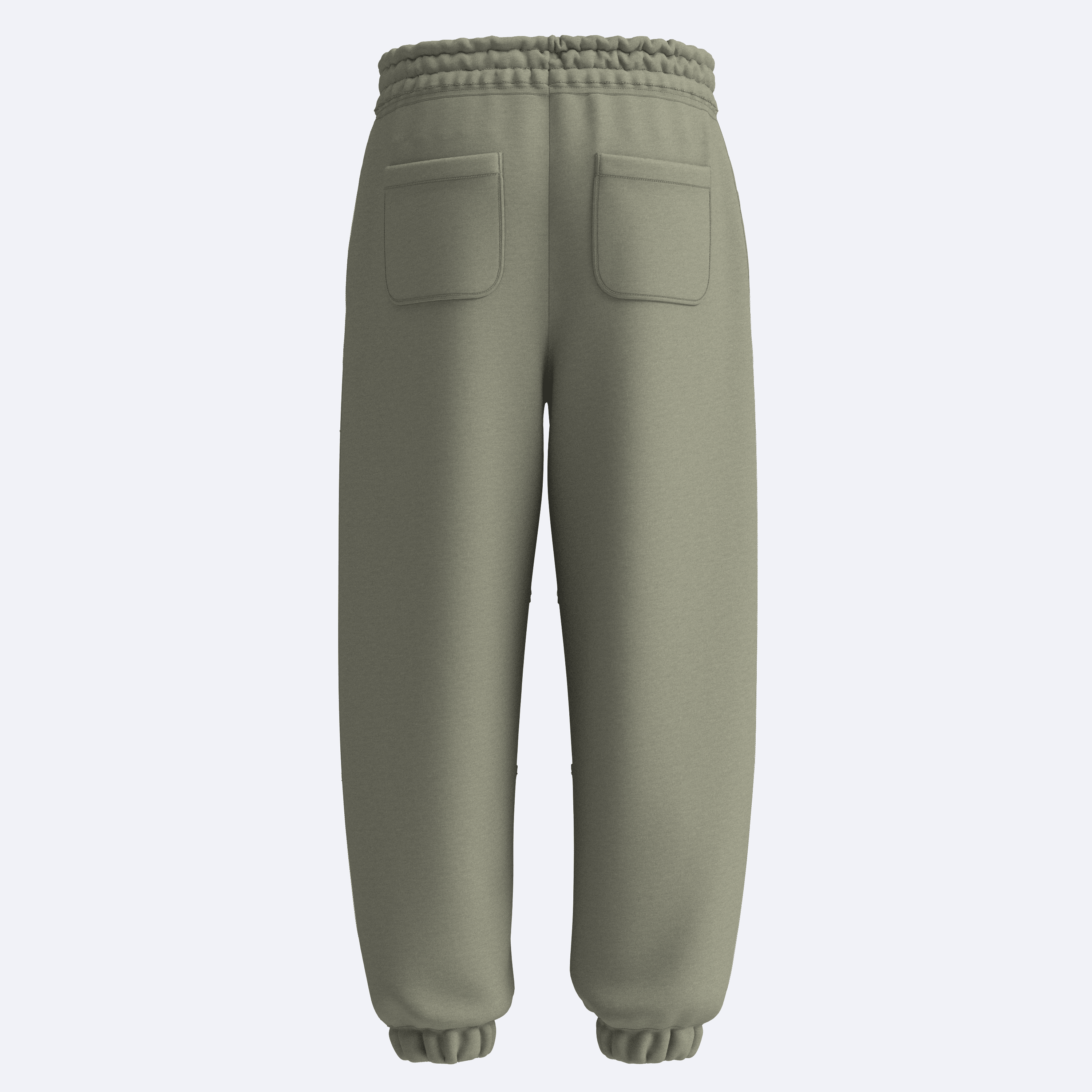 Shout Oversize Basic Organic Cotton Unisex Jogger Pantolon - Yeşil