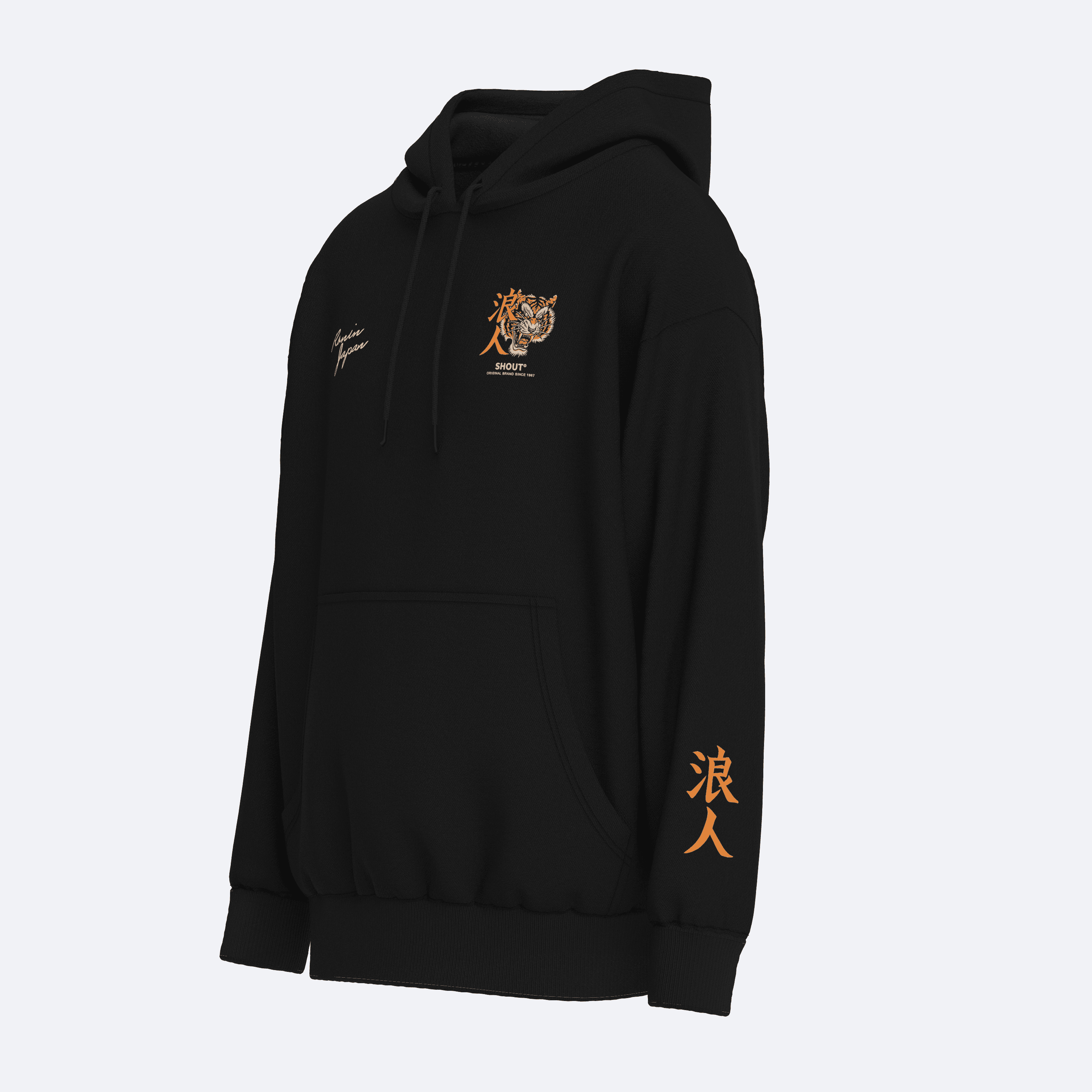 Oversize Shout Ronin Japan Unisex Hoodie