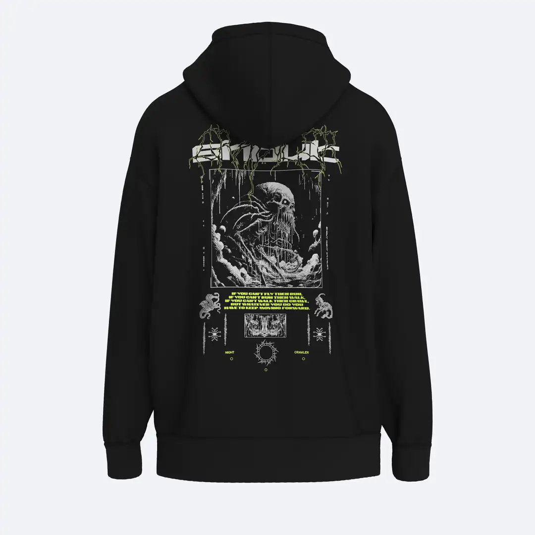 Night Crawler Oversize Hoodie SHOUT streetwear ürün görseli