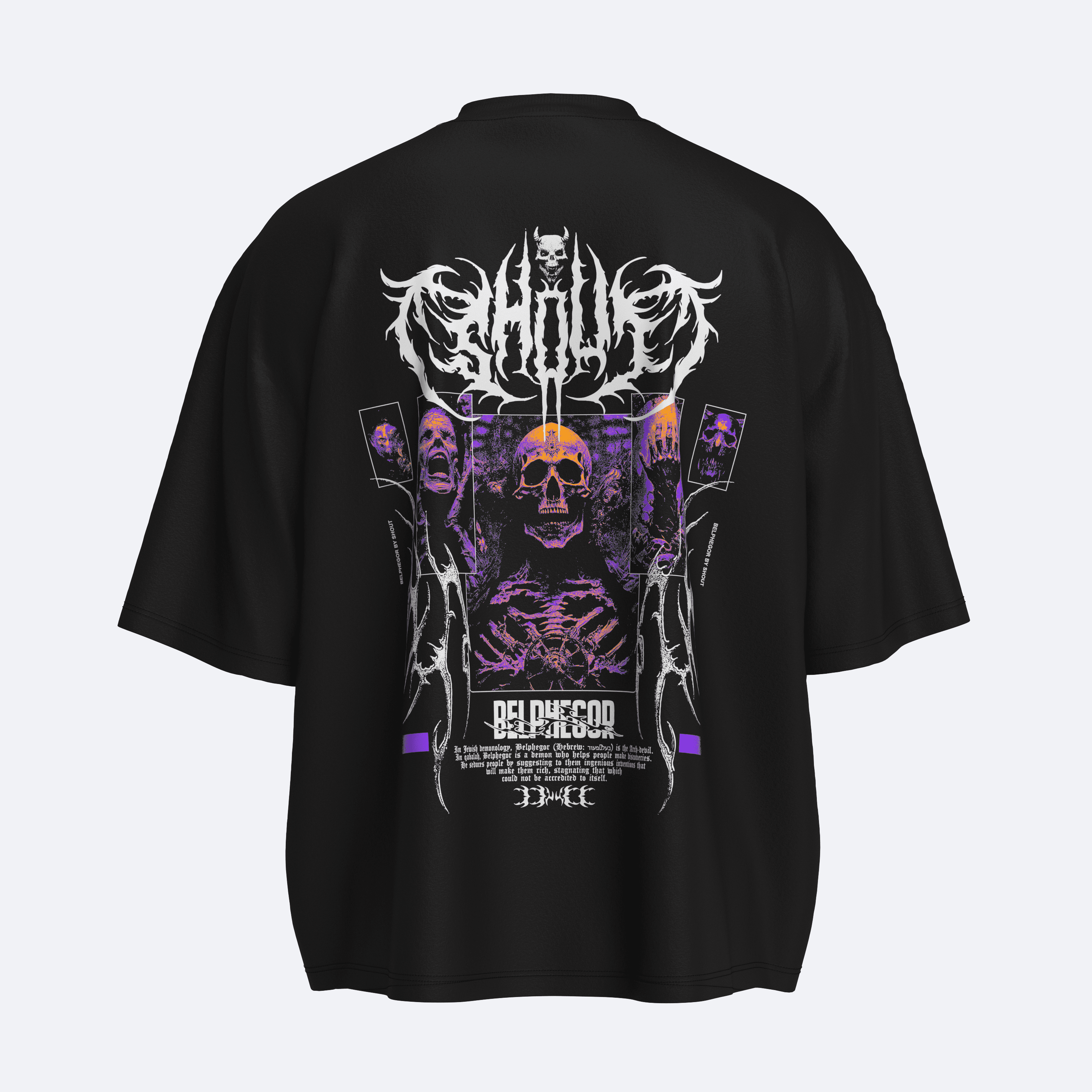 Oversize Shout Belphegor Unisex Boxy Fit T-Shirt