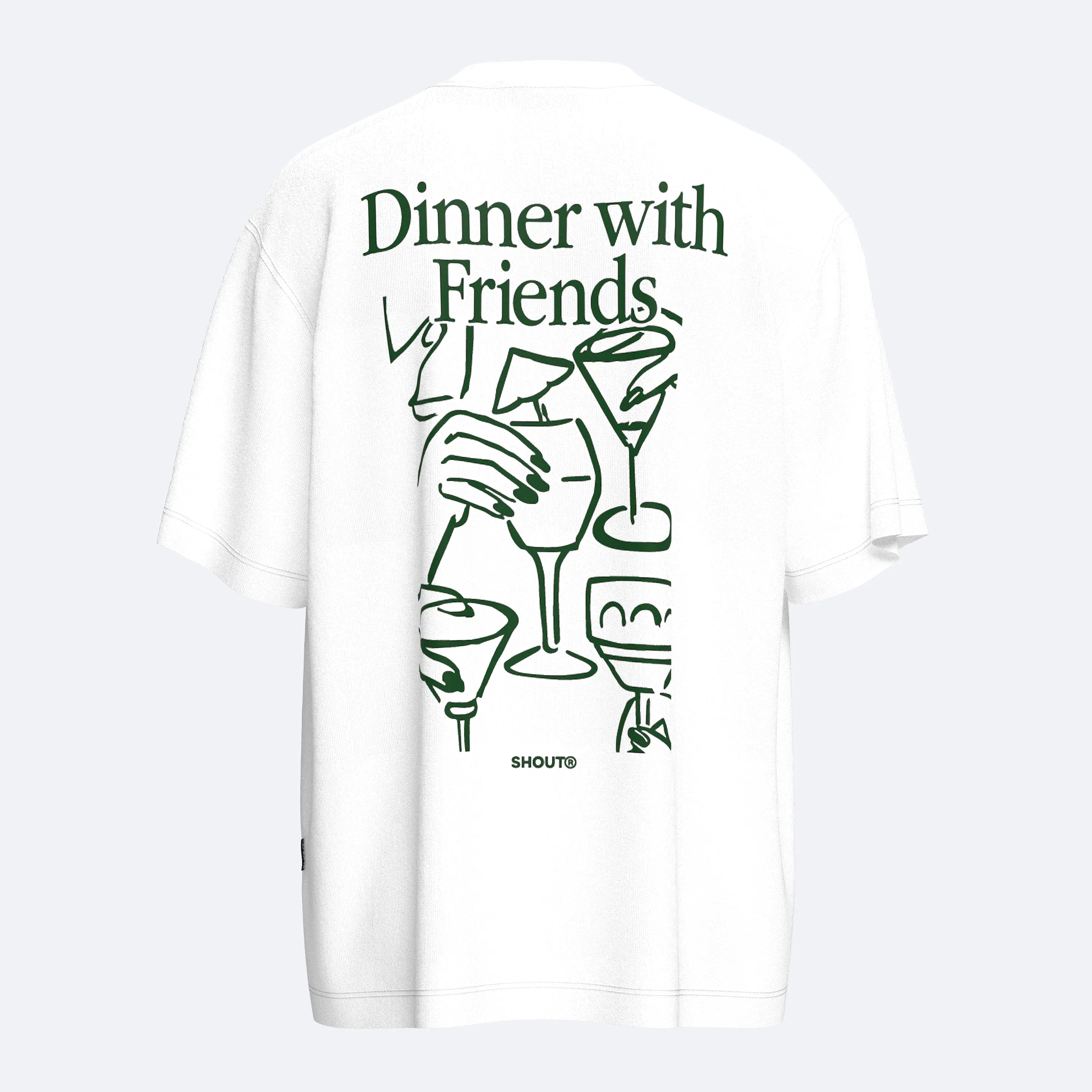 Oversize Shout Dinner With Friends Unisex T-Shirt