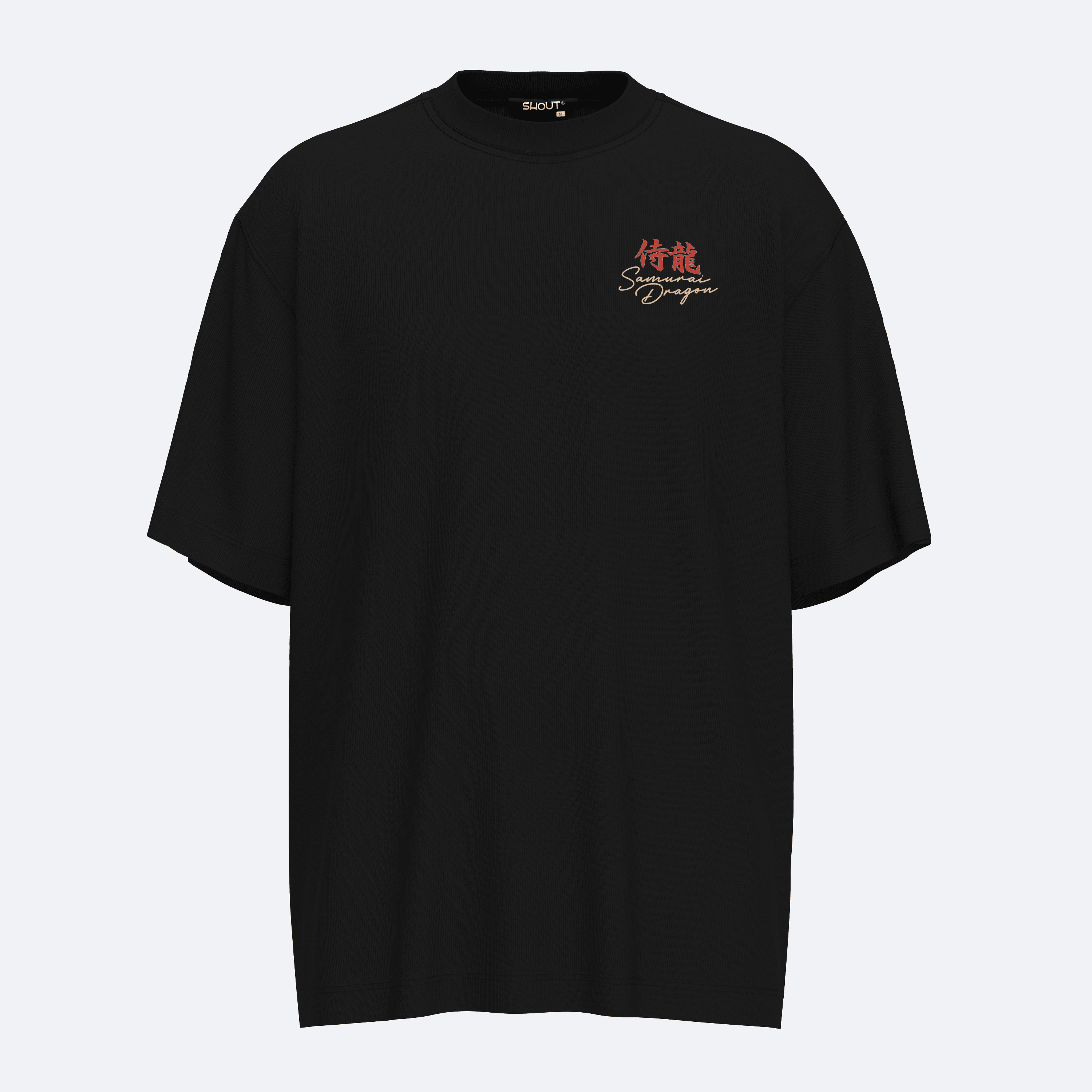 Shout Samurai Dragon Japanese Culture Unisex Oversize Tişört