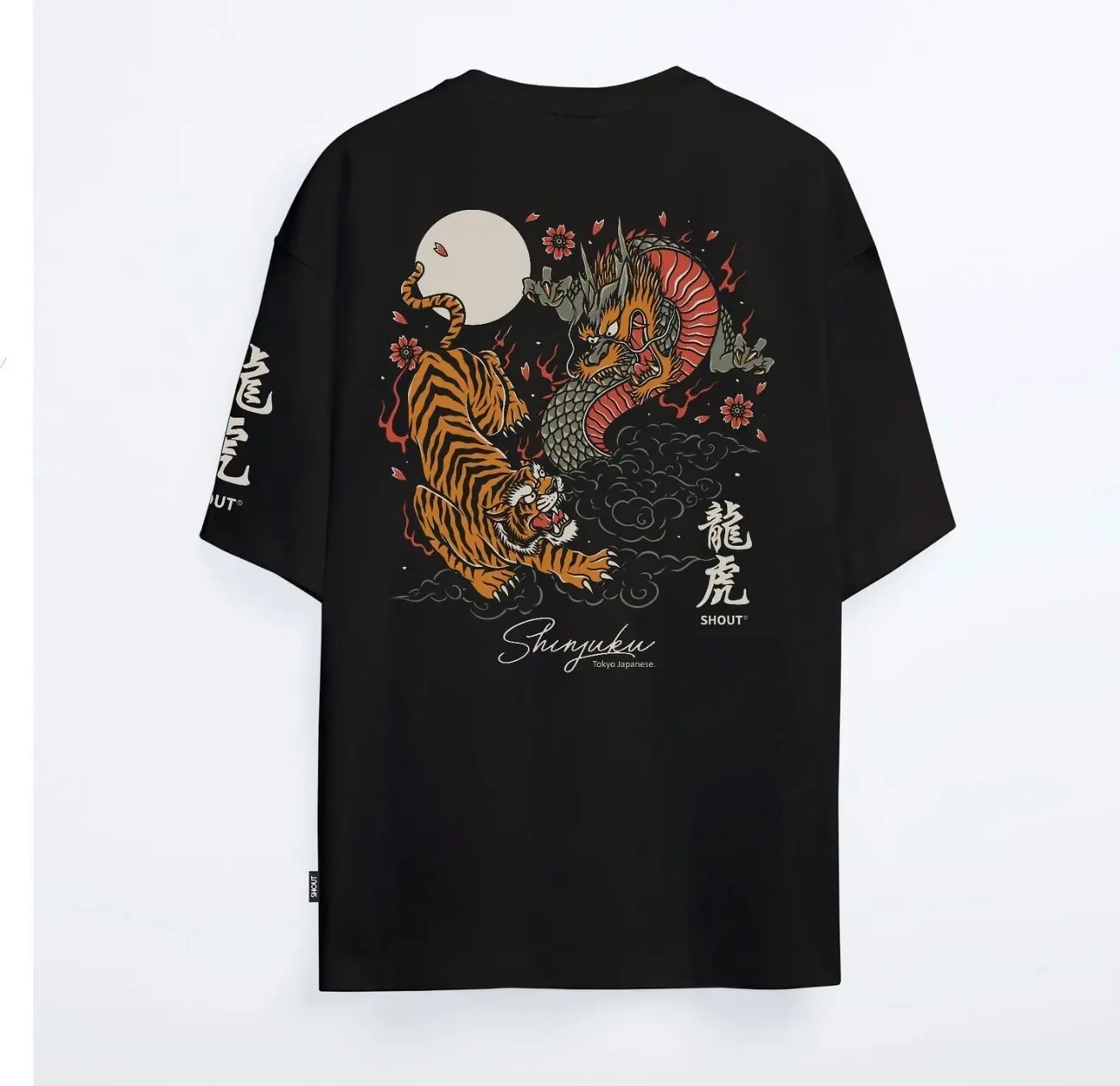 Shout Oversize Tokyo Shinjuku Tiger vs Dragon Unisex T-Shirt