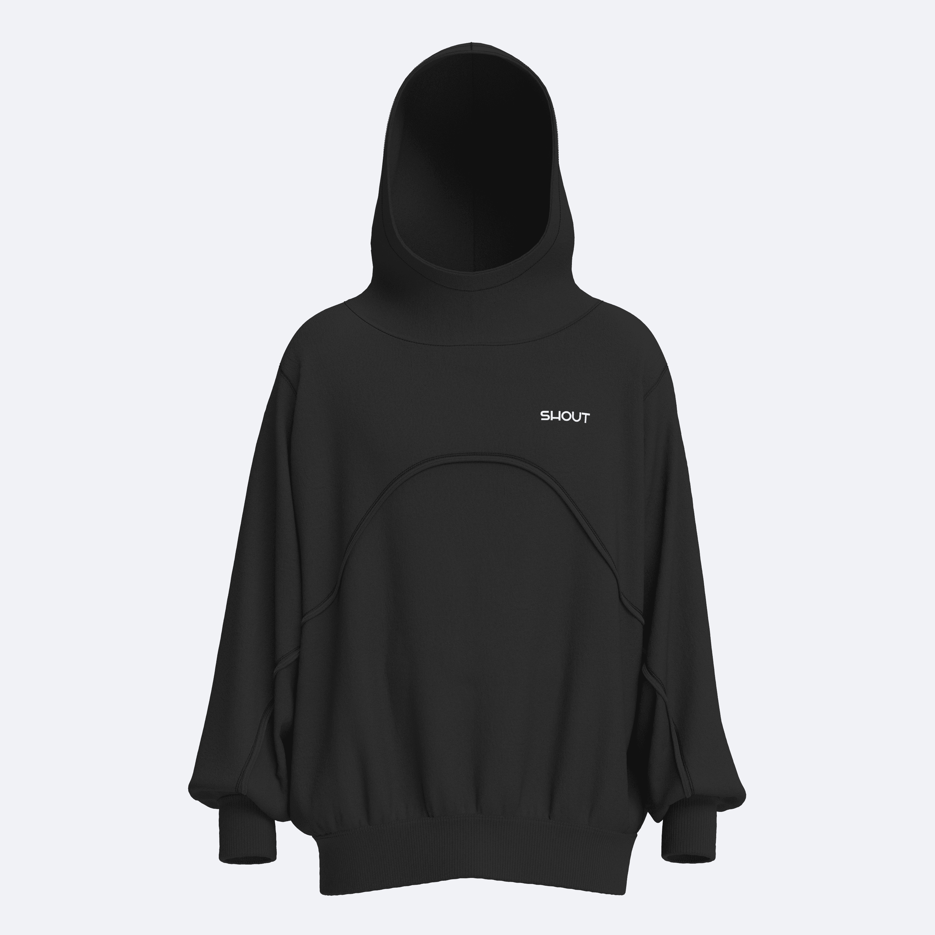 Shout Limited Edition Oversize High Collar Unisex Hoodie