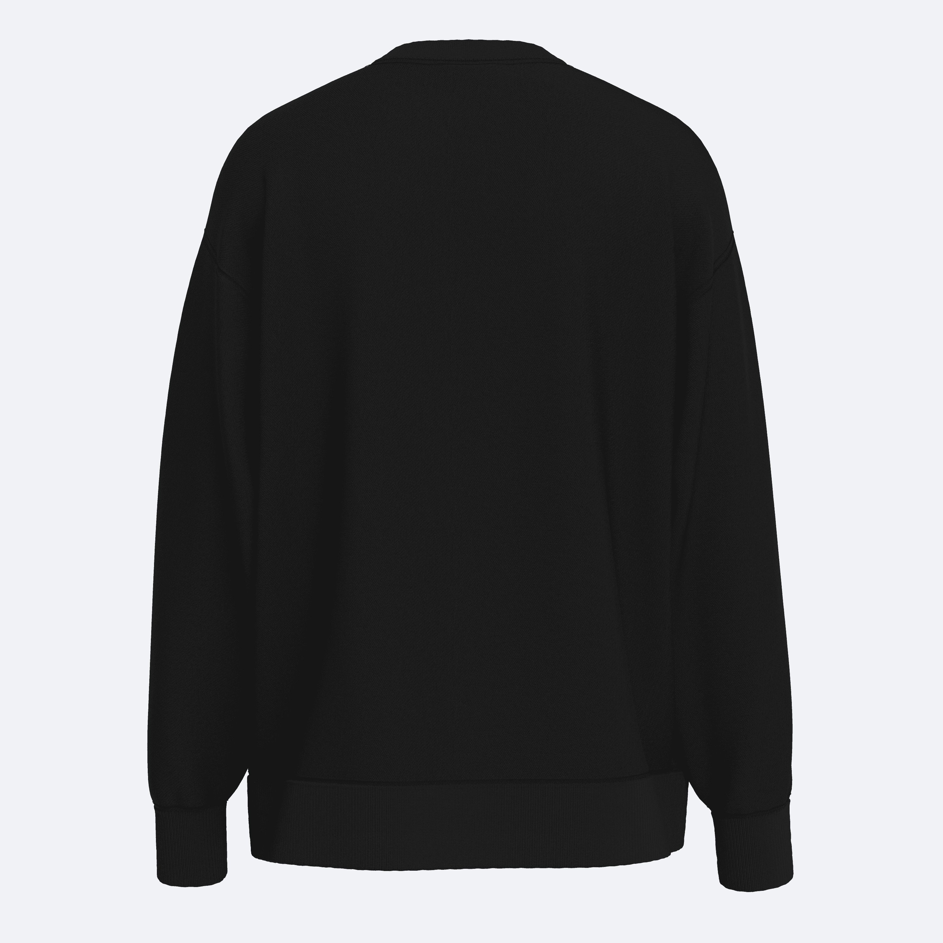 Shout Oversize Basic Unisex Sweatshirt - Siyah