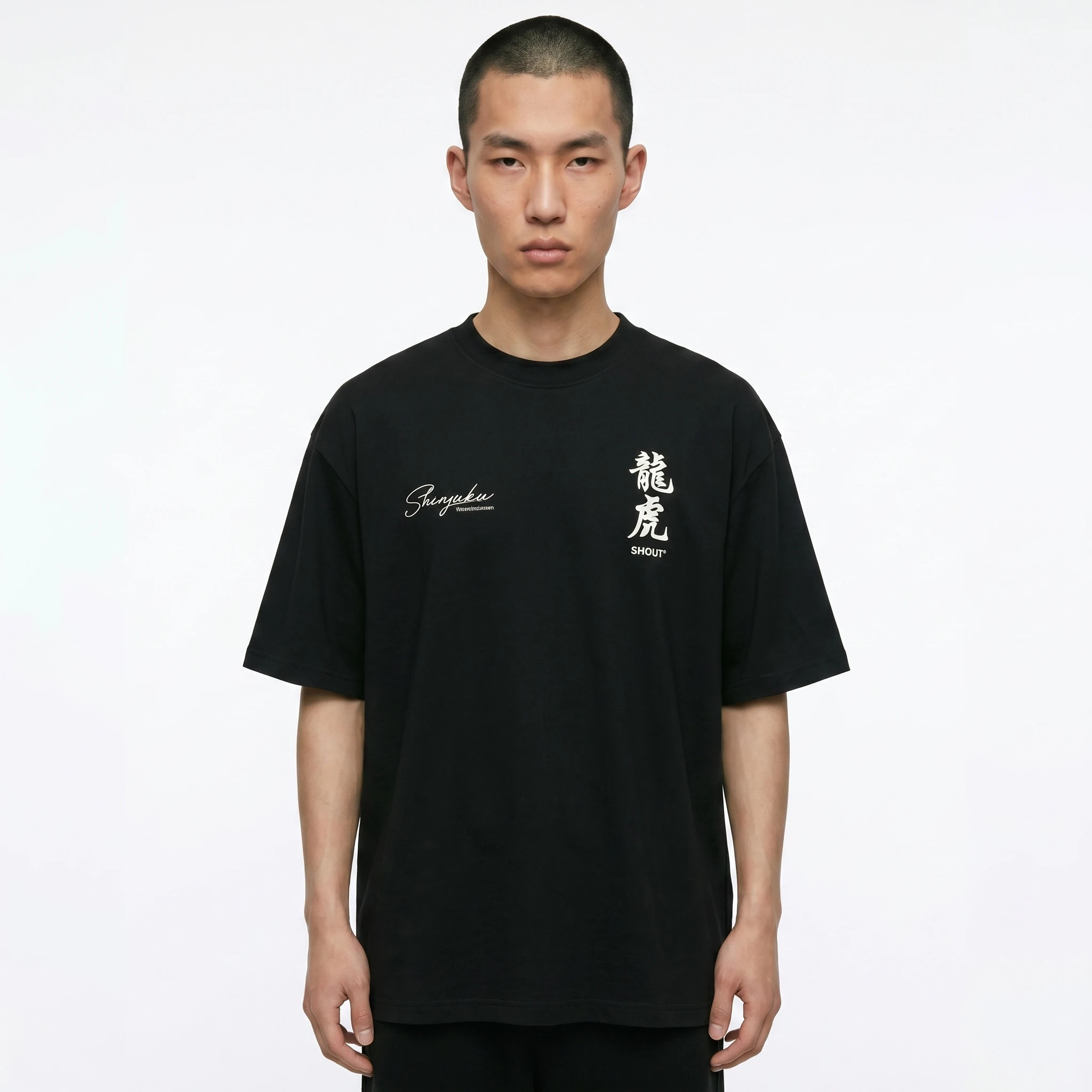 Shout Tokyo Shinjuku Tiger vs. Dragon T-Shirt – %100 Pamuk ve