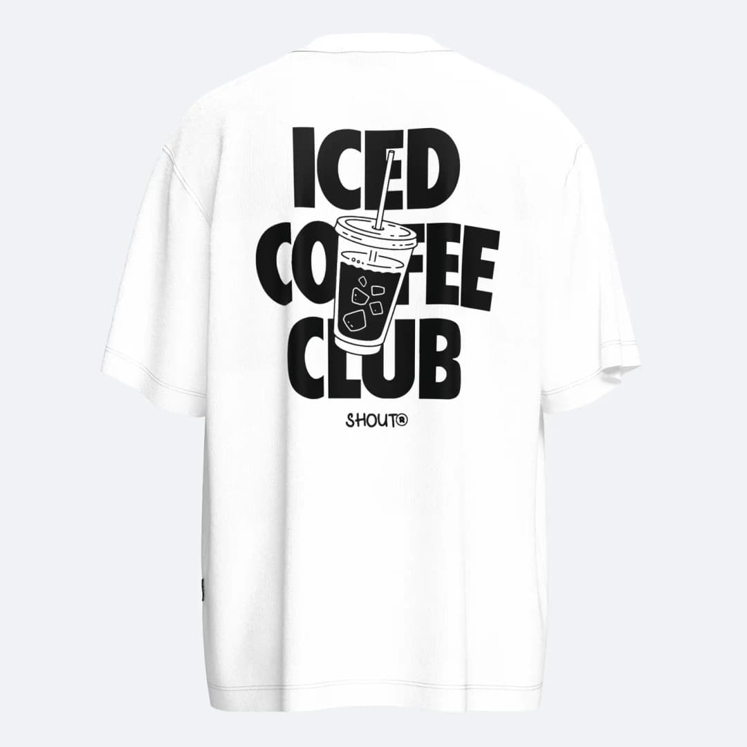 Iced Coffee Club Oversize Tişört SHOUT streetwear ürün görseli