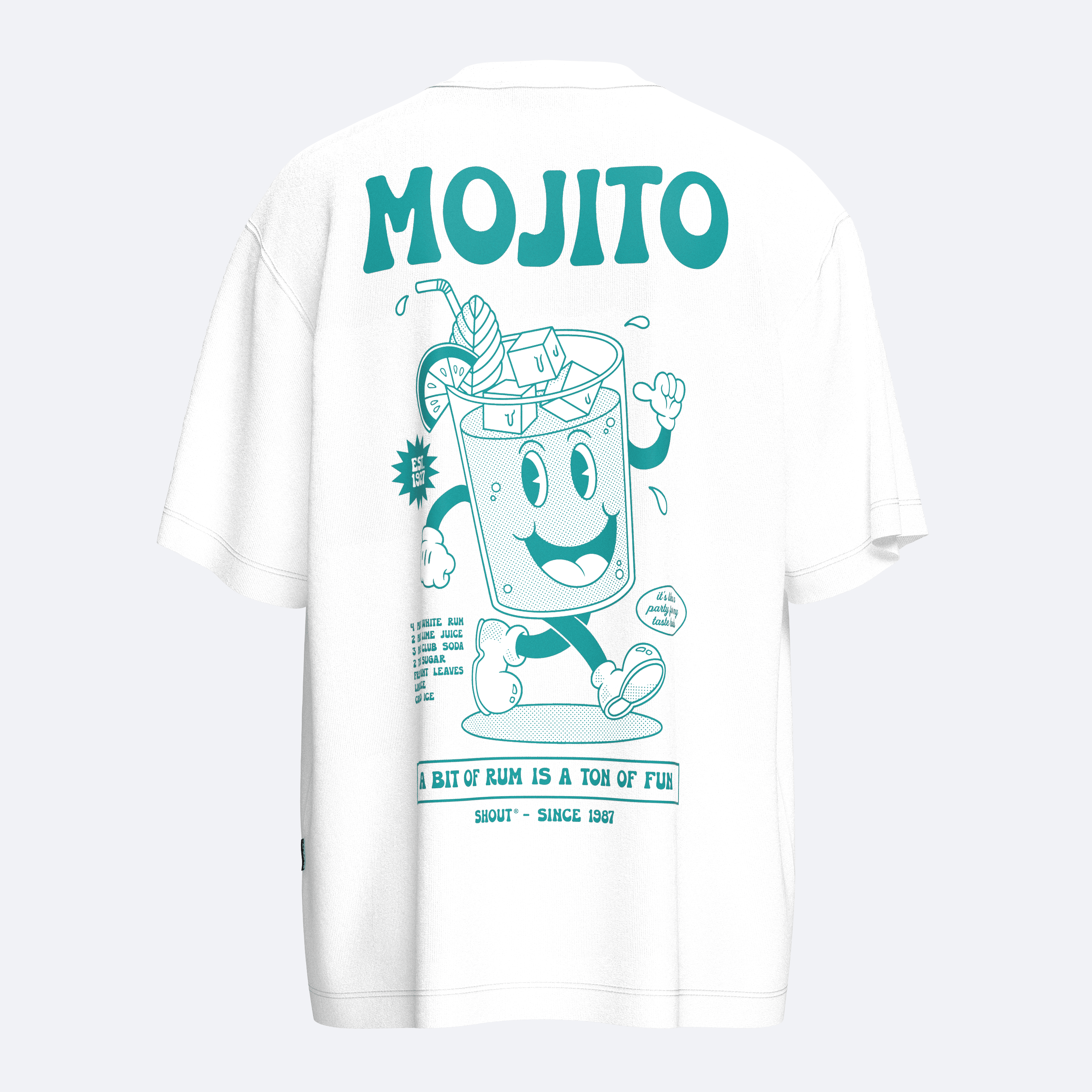 Oversize Shout Mojito Coctail Unisex T-Shirt