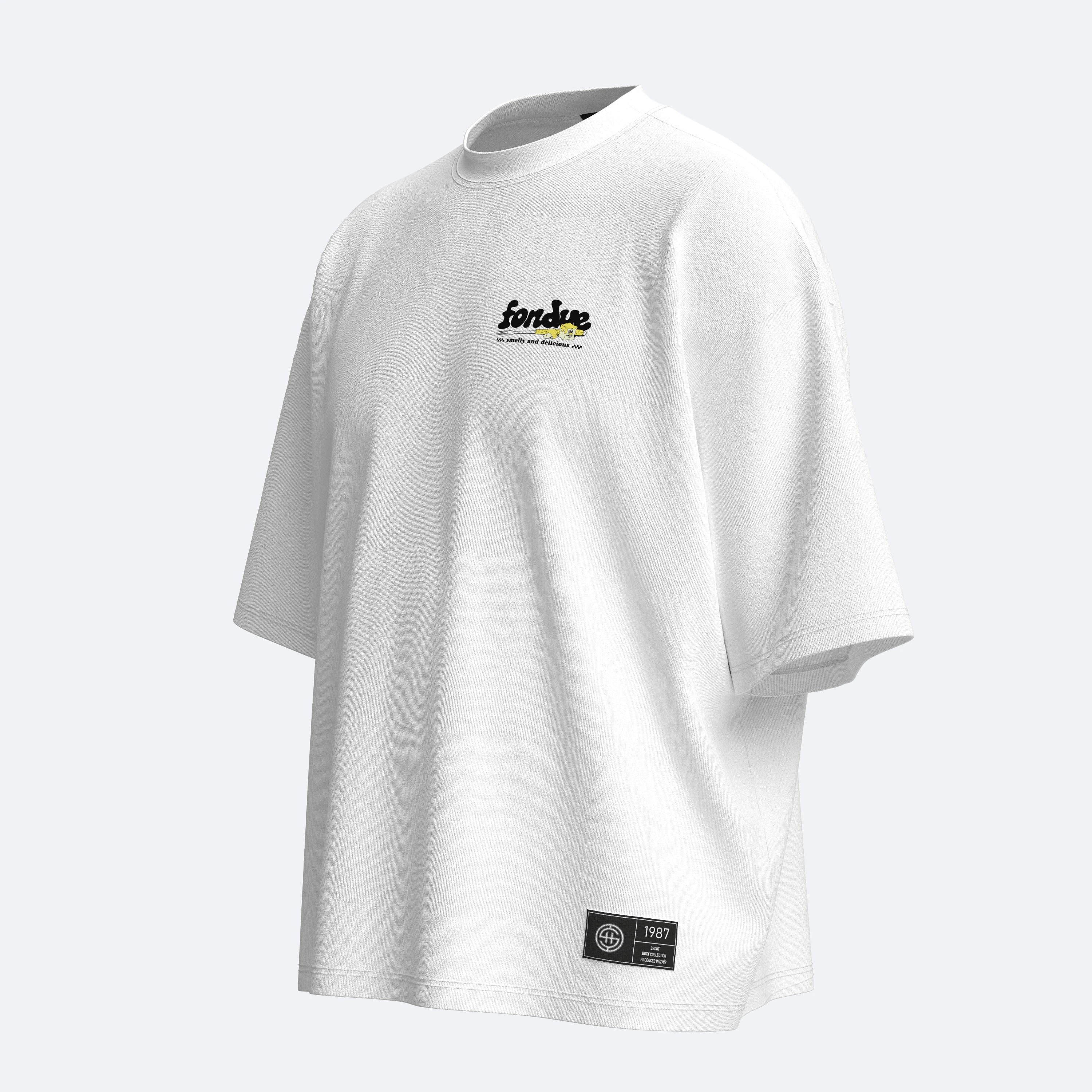 Shout Fondue Friends Boxy Fit Oversize Tişört