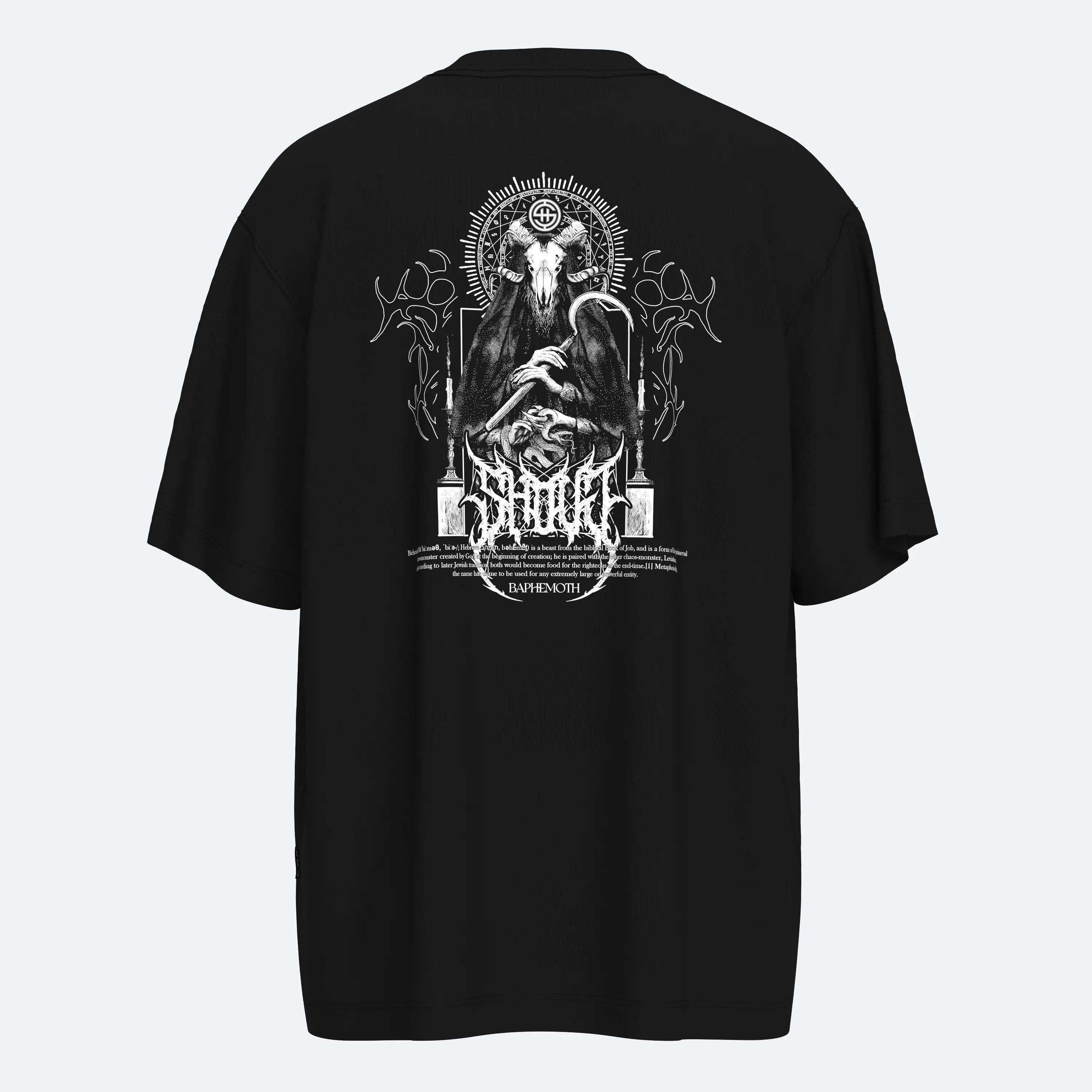 Shout Oversize Baphomet Throne Unisex T-Shirt