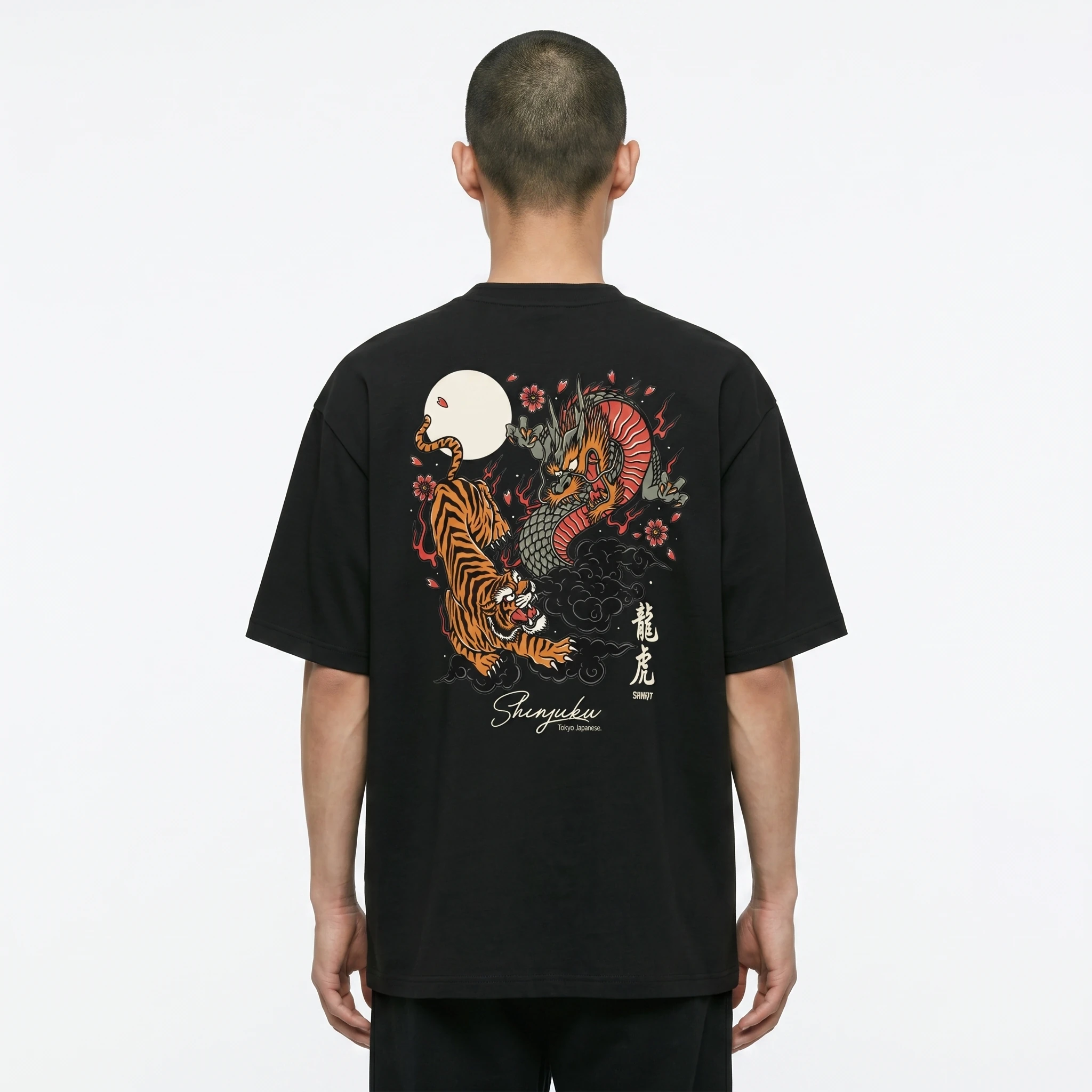 Shigeji Uekusa様　9点セット販売 Shout Tokyo Shinjuku Tiger vs. Dragon T-Shirt – %100 Pamuk ve