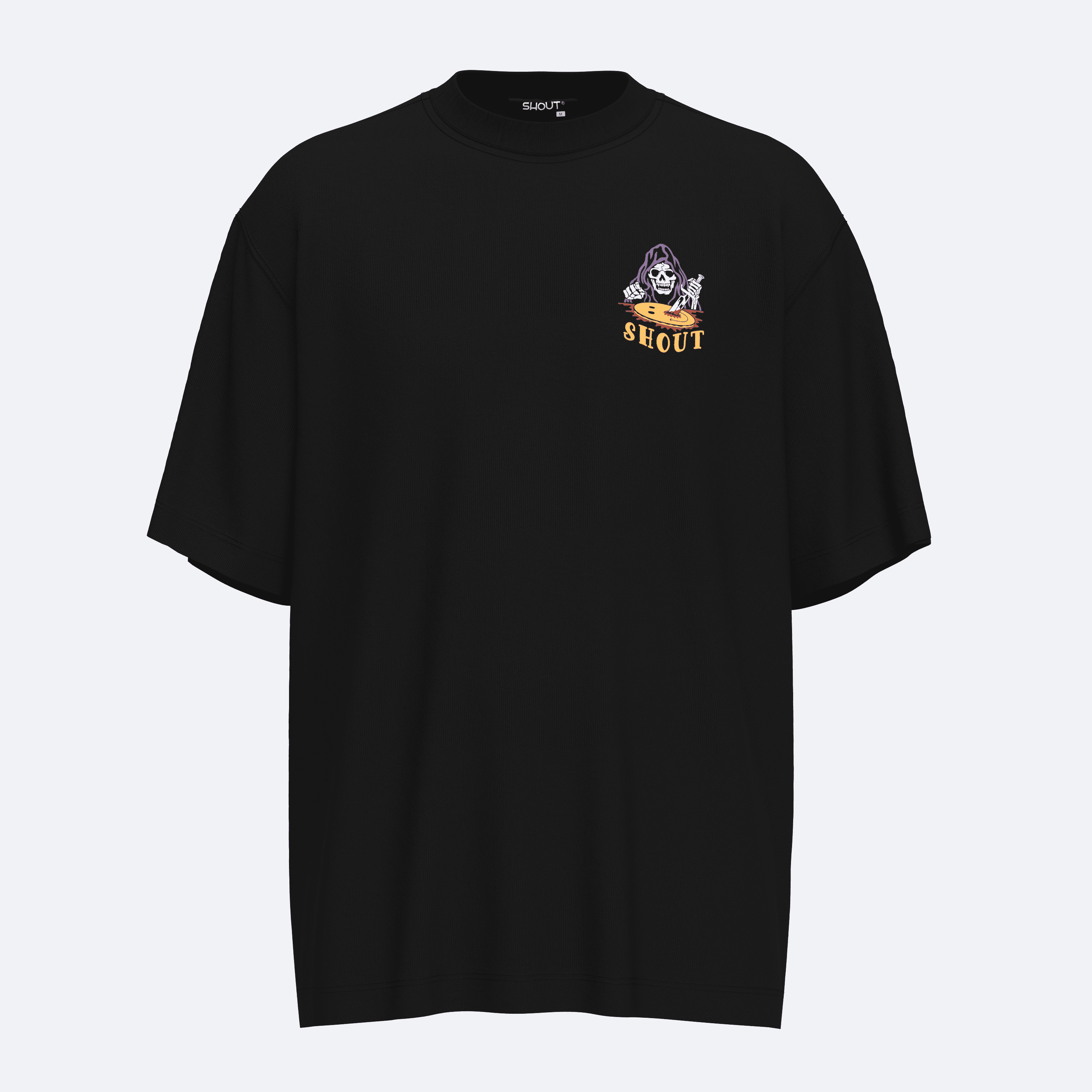 Shout Oversize Fake Face Oldschool Unisex T-Shirt