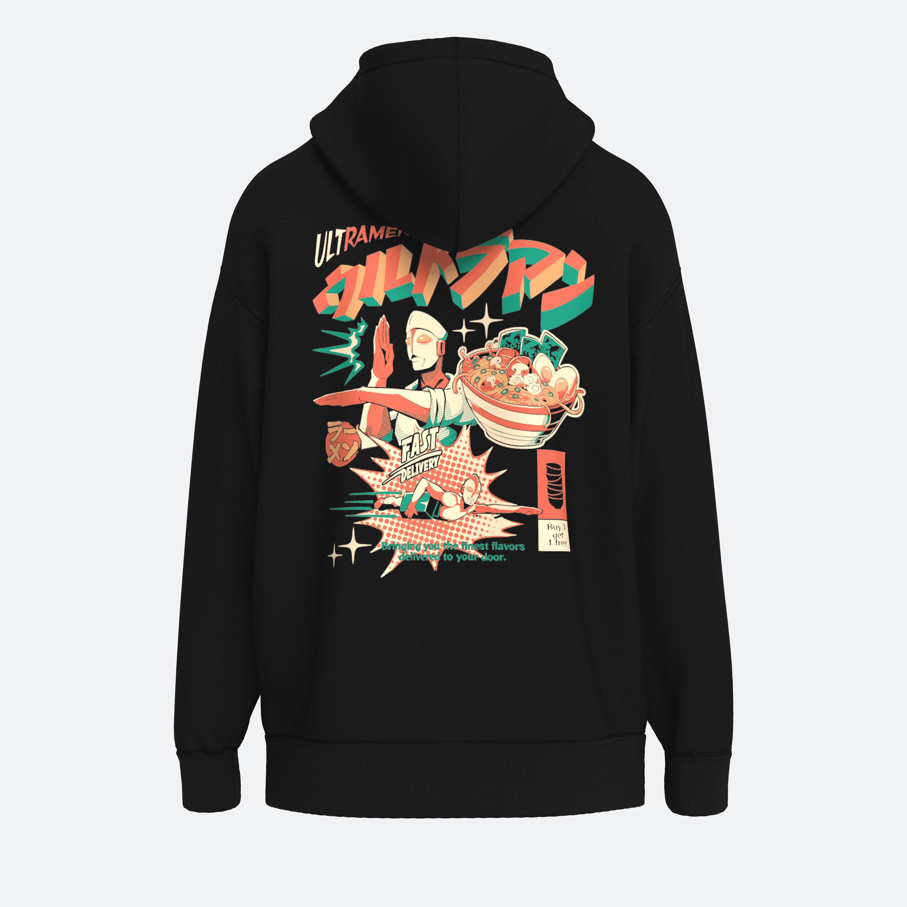 Shout Oversize Ultramen Ramen Rush Unisex Hoodie