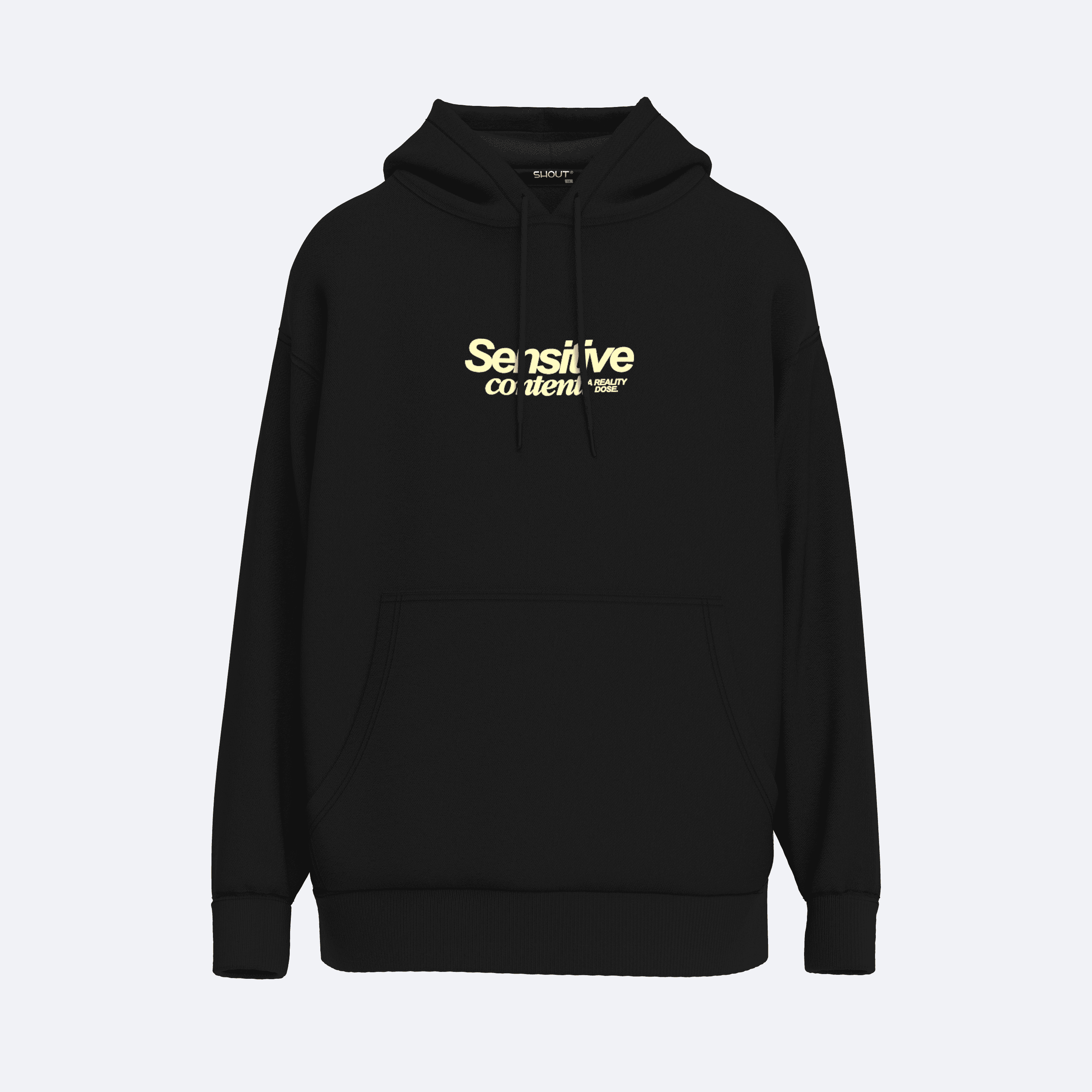 Shout Oversize Sensitive Content Unisex Hoodie