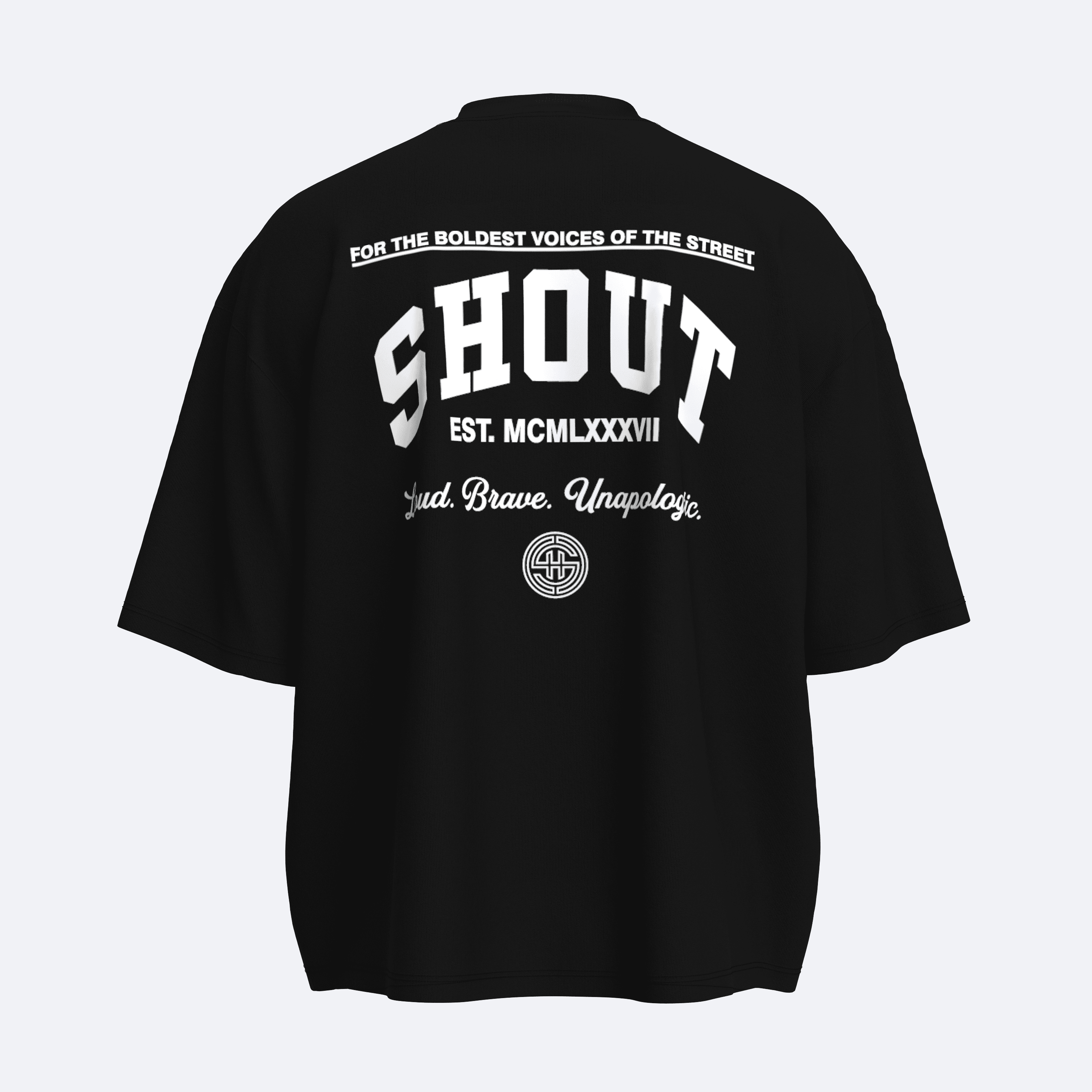 Shout Bold Voices Boxy Fit Oversize Unisex T-Shirt