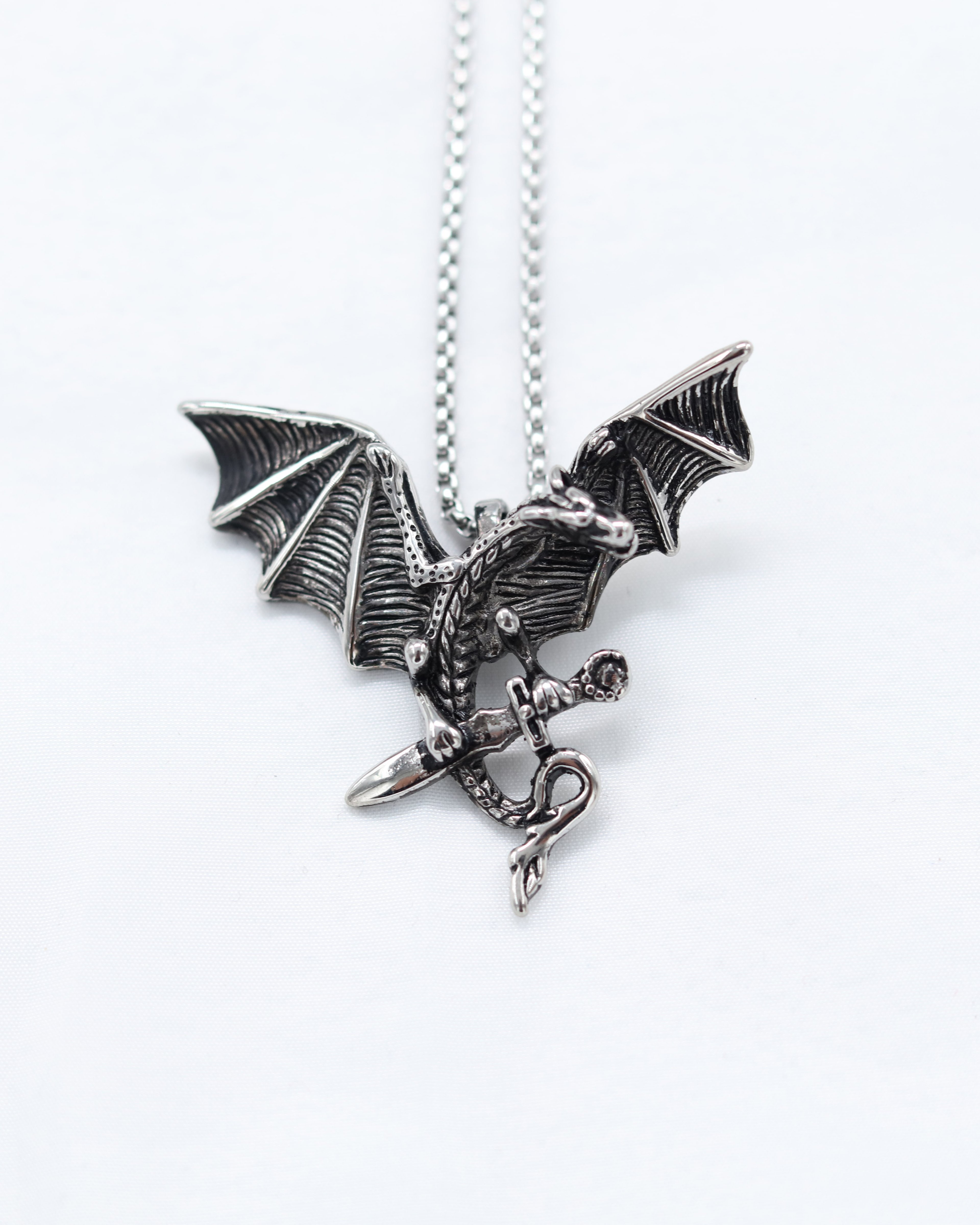 Shout Stainless Steel Dragon Necklace