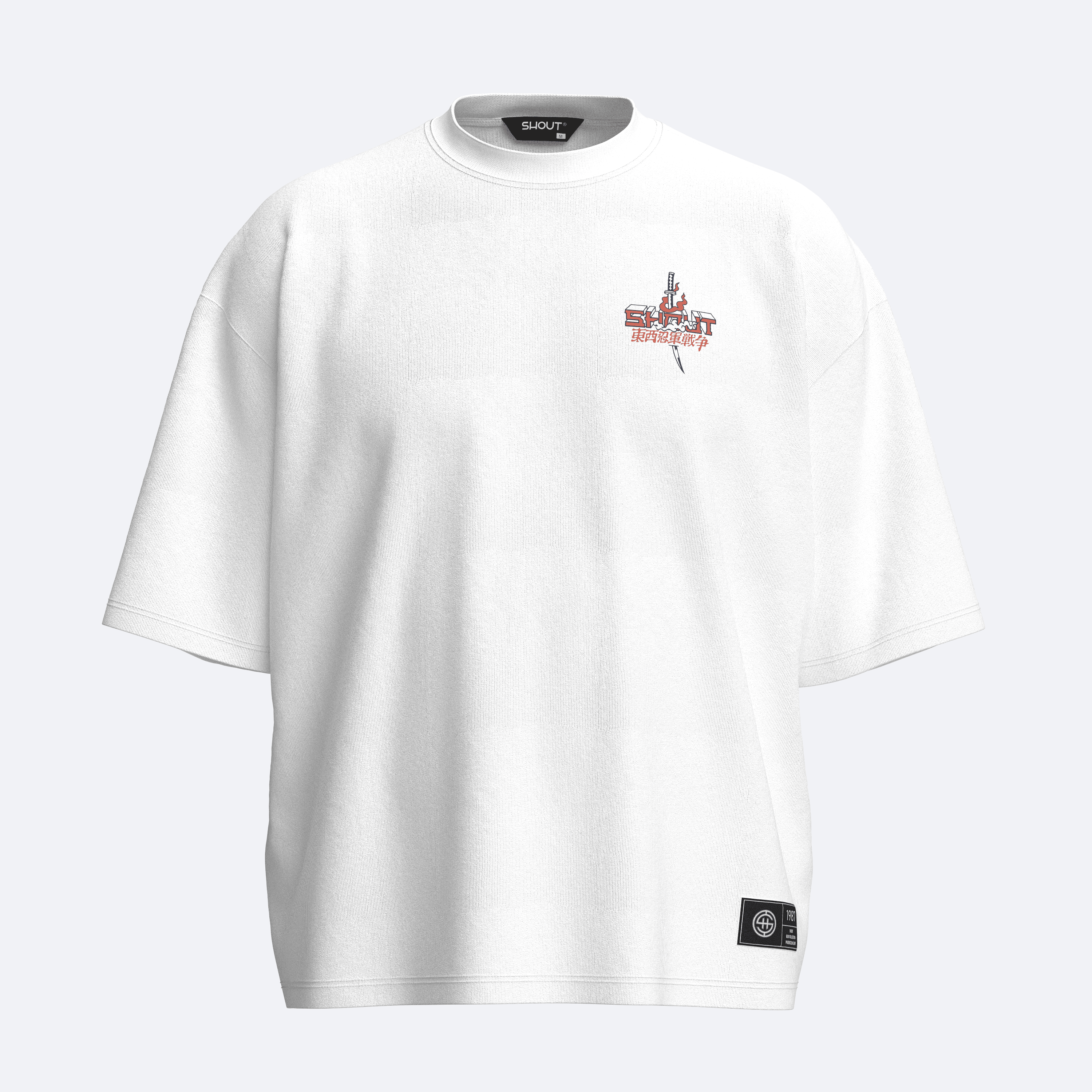Shout Boxy Fit Oversize Musashi vs Sasuke Unisex T-Shirt