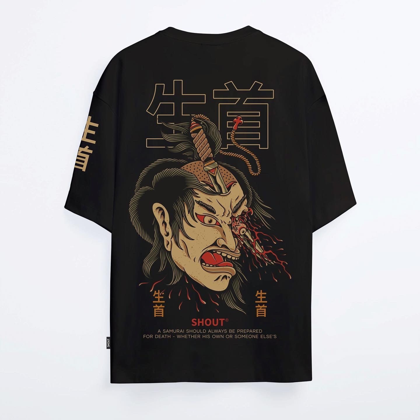 Shout Oversize Japanese Namakubi Unisex T-Shirt