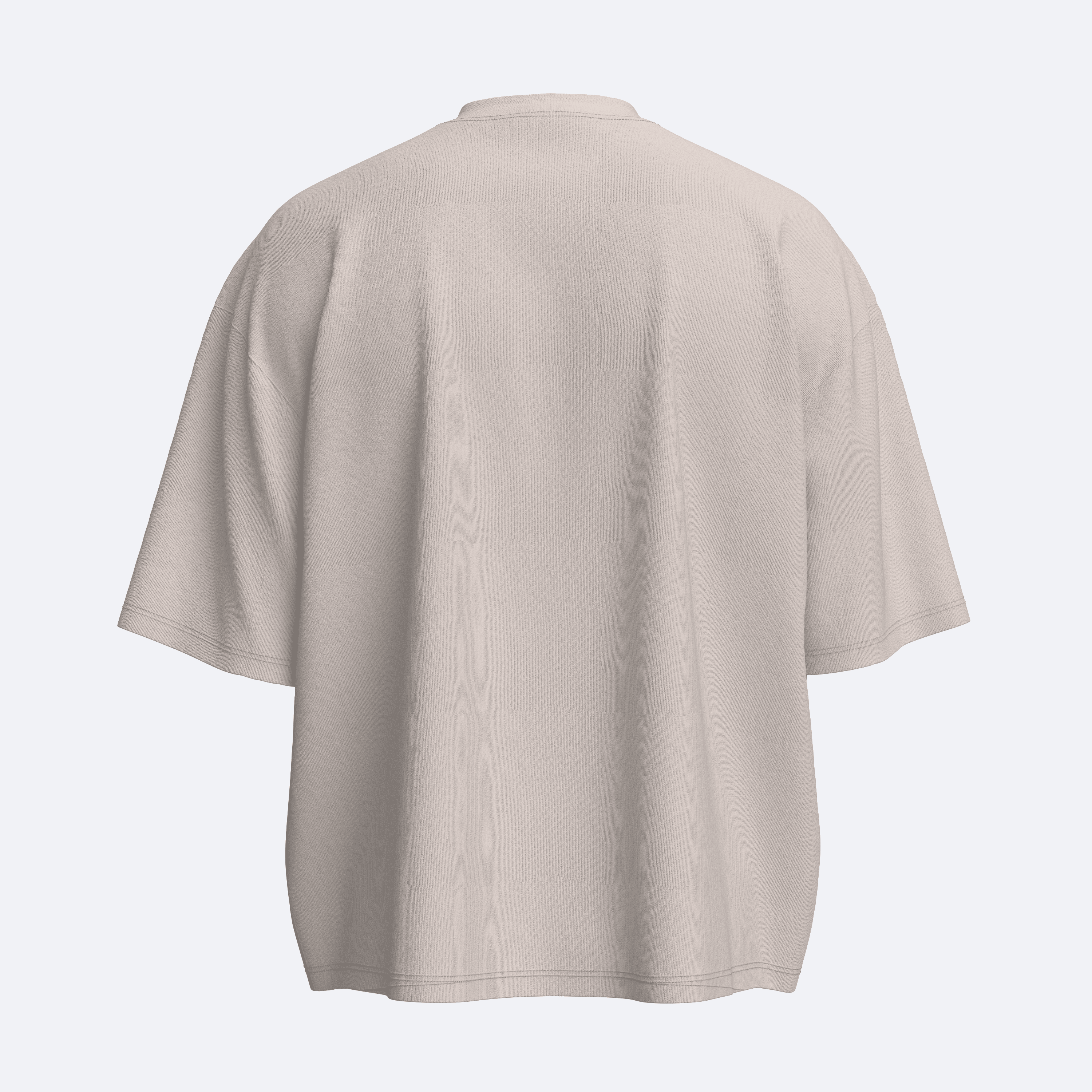 Shout Oversize Boxy Fit Basic Unisex T-Shirt - Beige