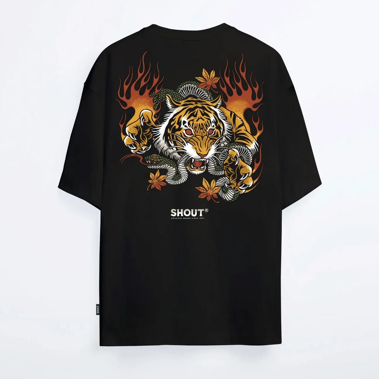 Oversize Shout Limited Edition Tiger Vs Snake Unisex T Shirt