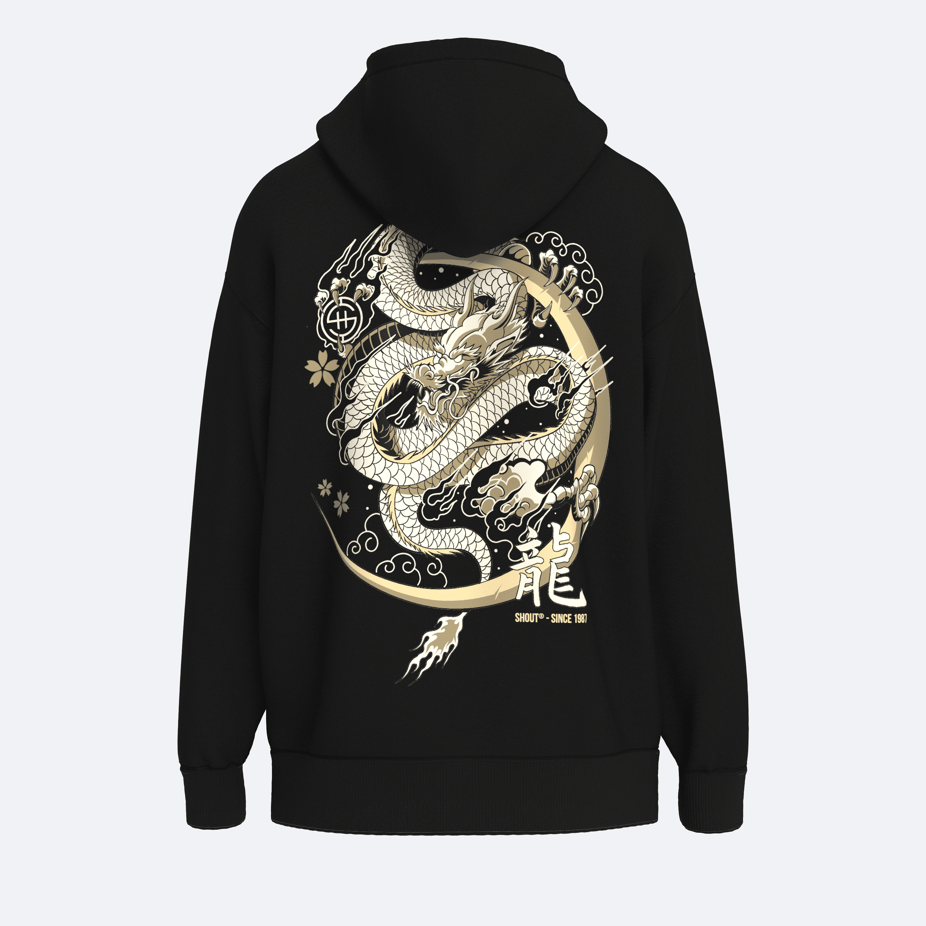 Shout Dragon On The Moon Oversize Hoodie