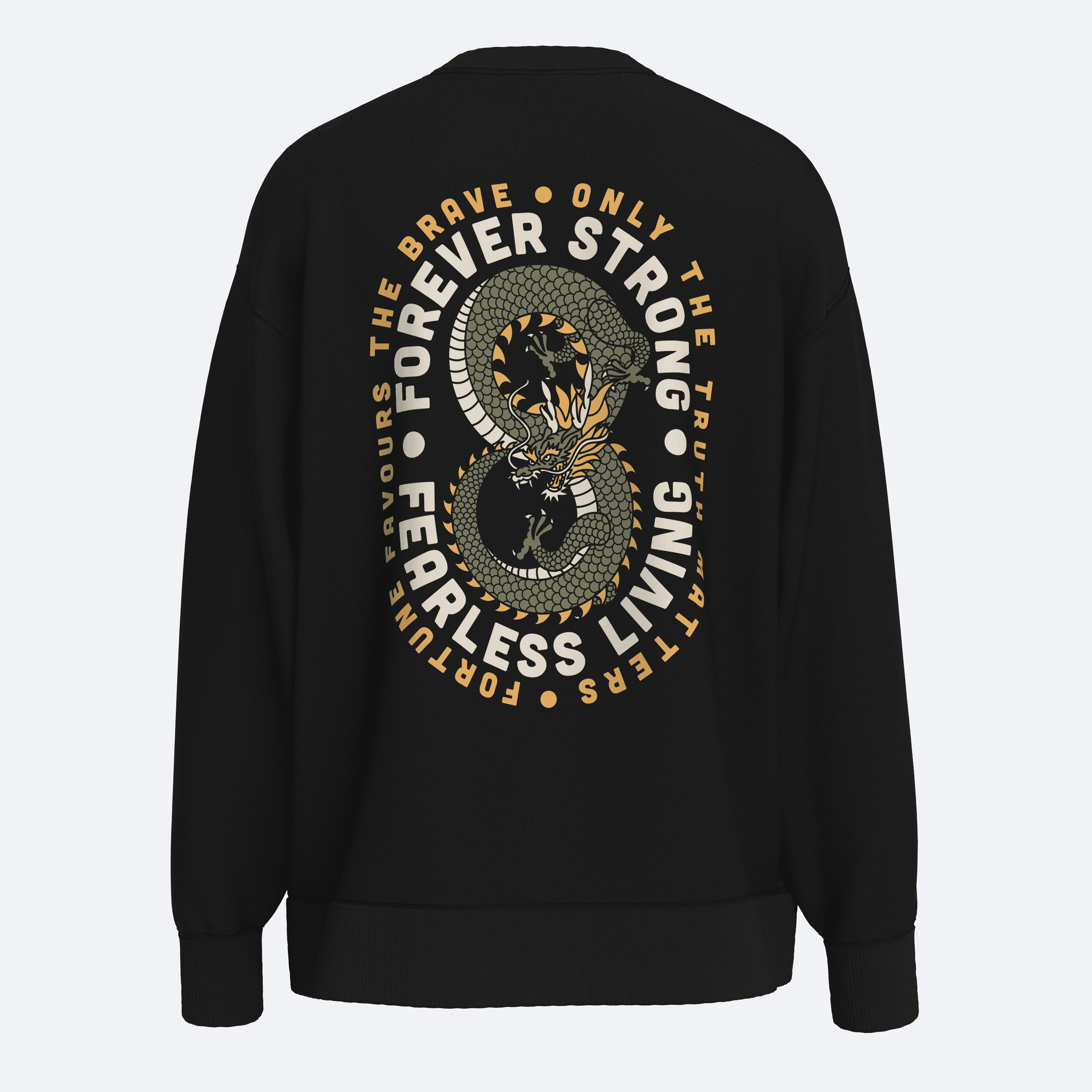 Shout Oversize Dragon Fearless Living Unisex Sweatshirt