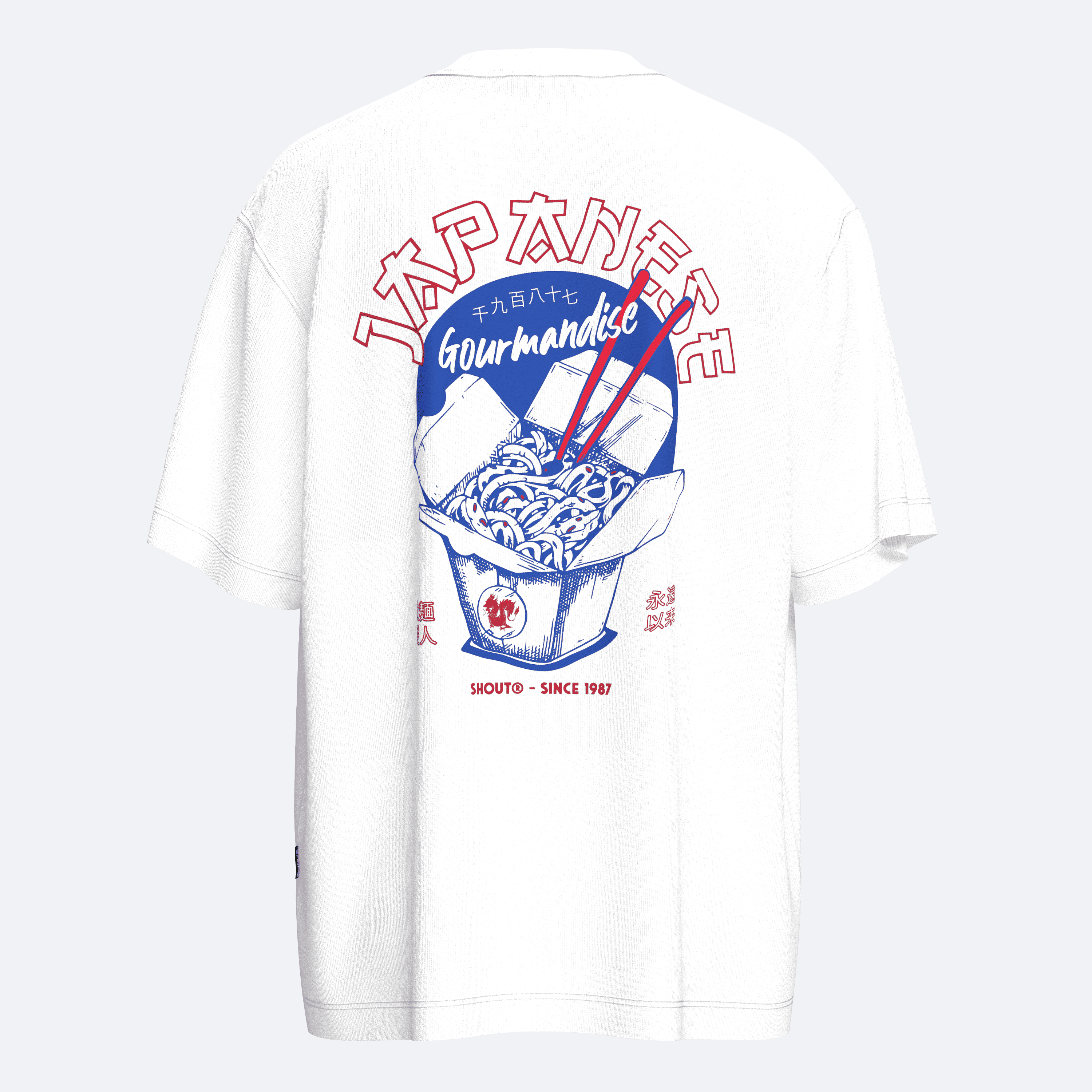  Shout Oversize Japanese Gourmandise Noodle Unisex T-shirt