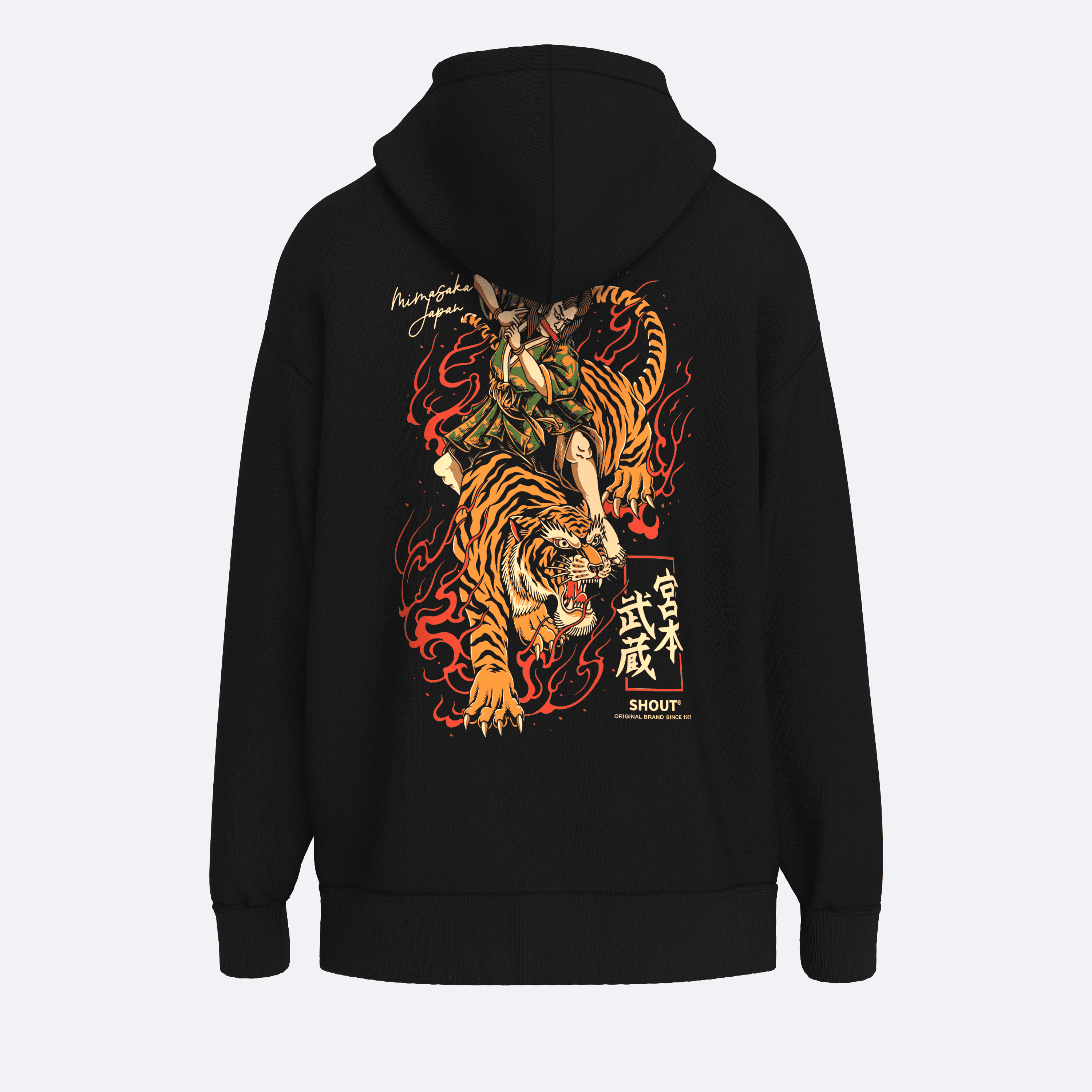 Shout Musashi Tiger Oversize Unisex Hoodie