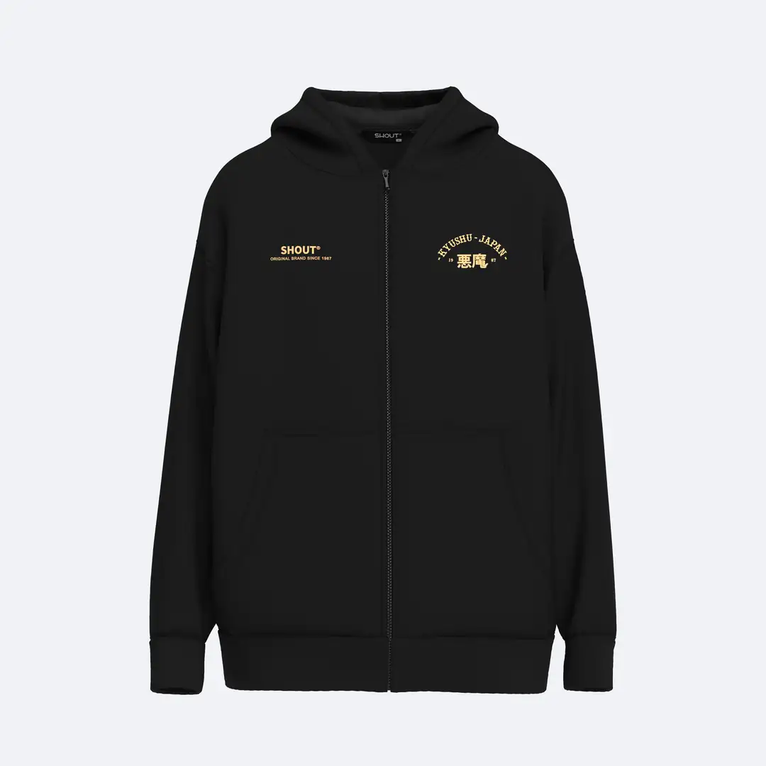 SHOUT Kyushu Japan 1987 Oldschool Zip-Up Hoodie ürün görseli