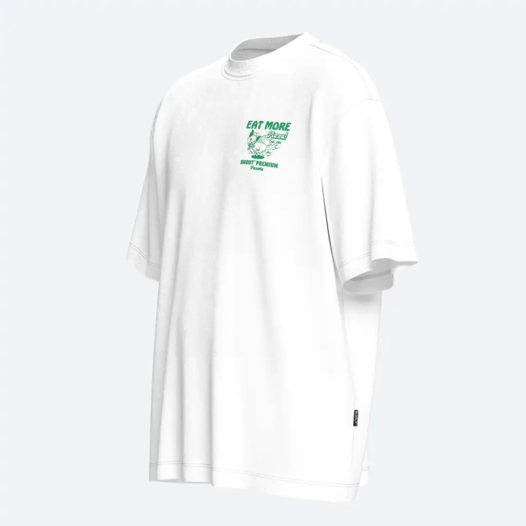 Oversize Shout Eat More Pizza With Chihuahua Unisex T-Shirt