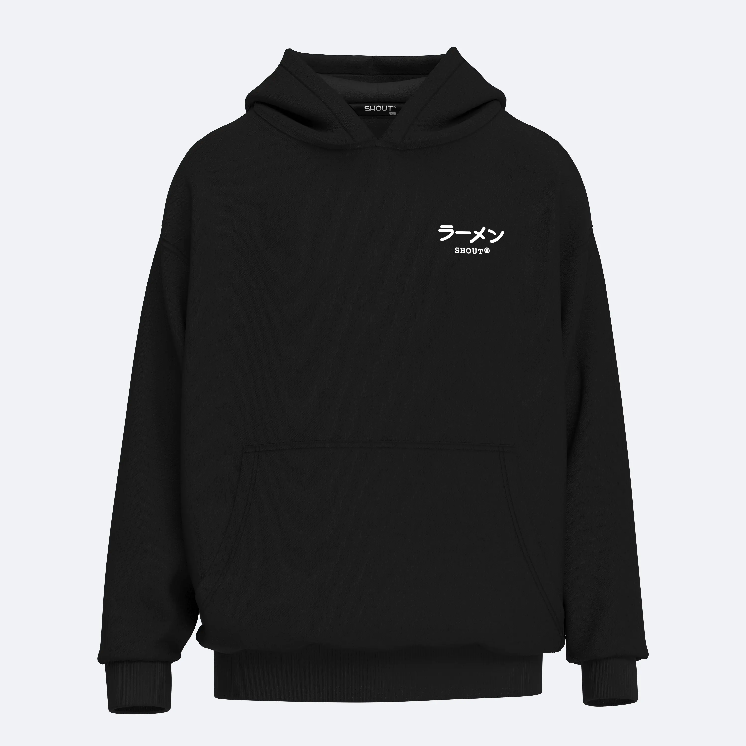 Oversize Shout Ramen Oldschool Unisex Hoodie