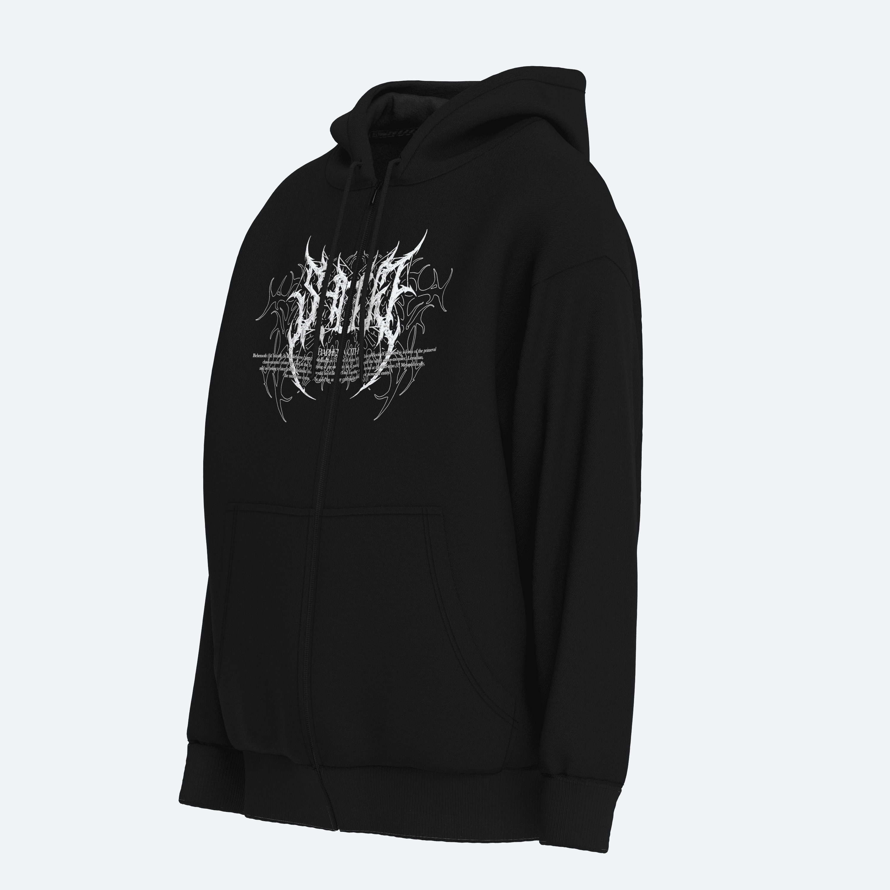 Shout Oversize Baphemoth Unisex Zip Up Hoodie