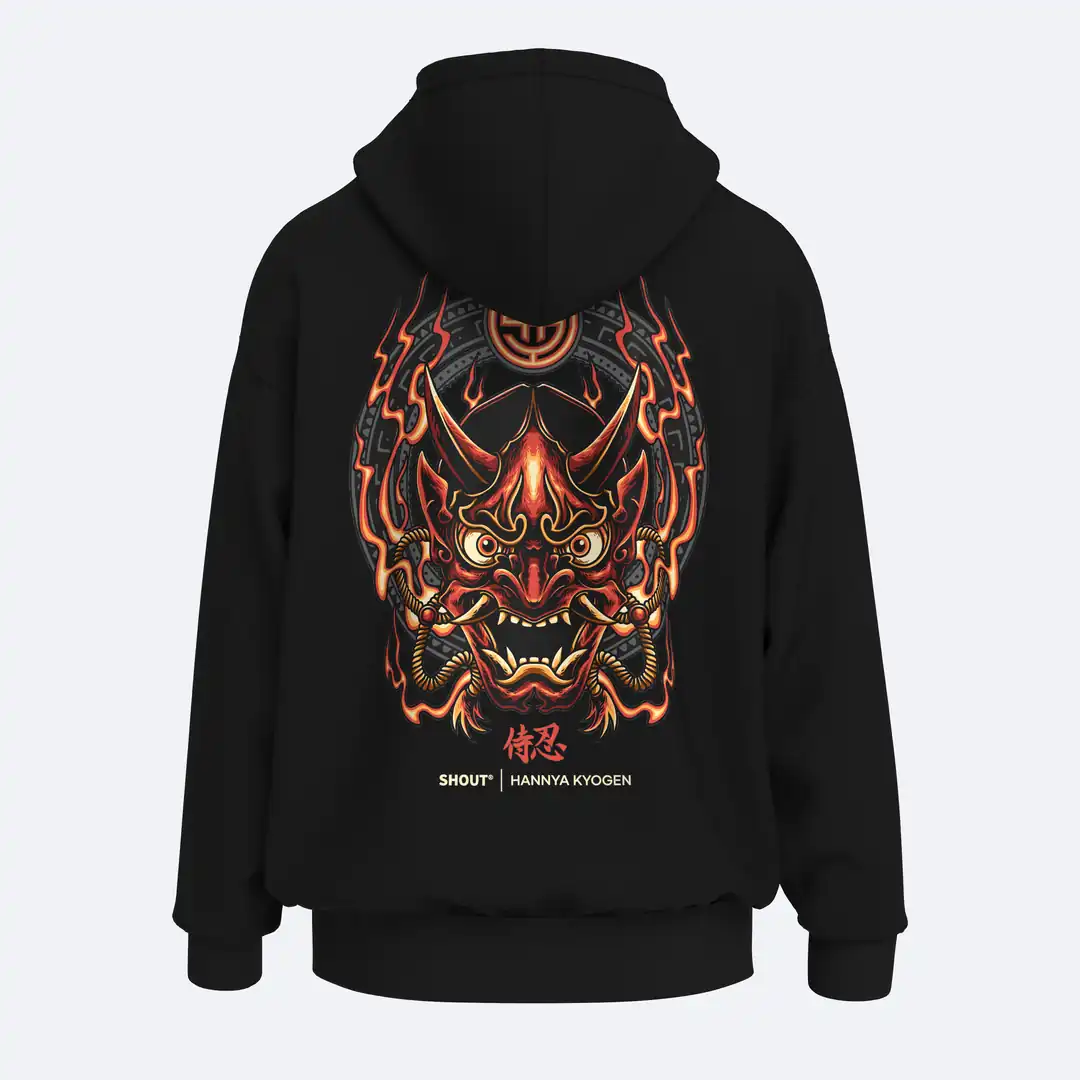 Shout Hannya Kyogen Unisex Oversize Hoodie