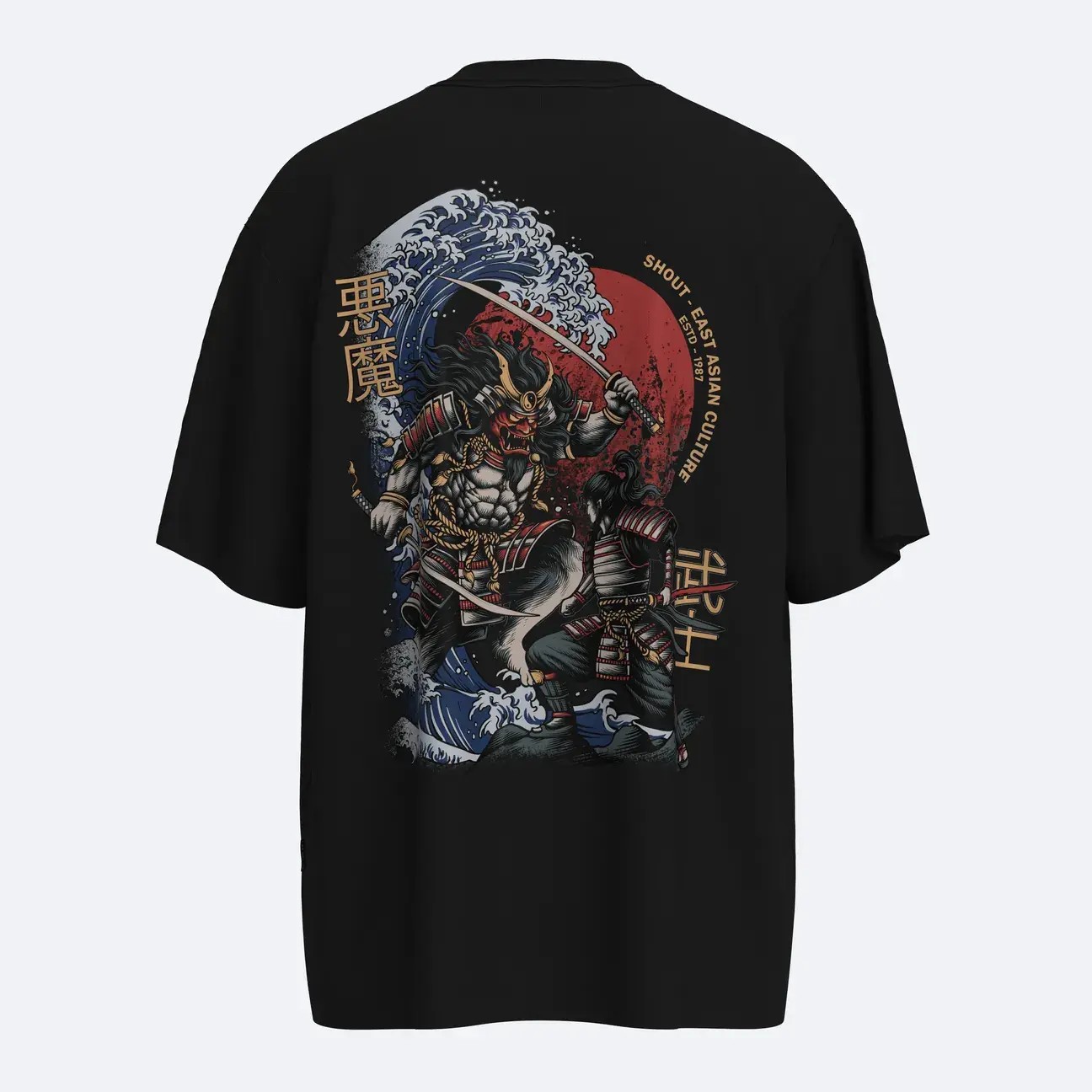 Oversize Shout The Spirit Of The Samurai Unisex T-Shirt