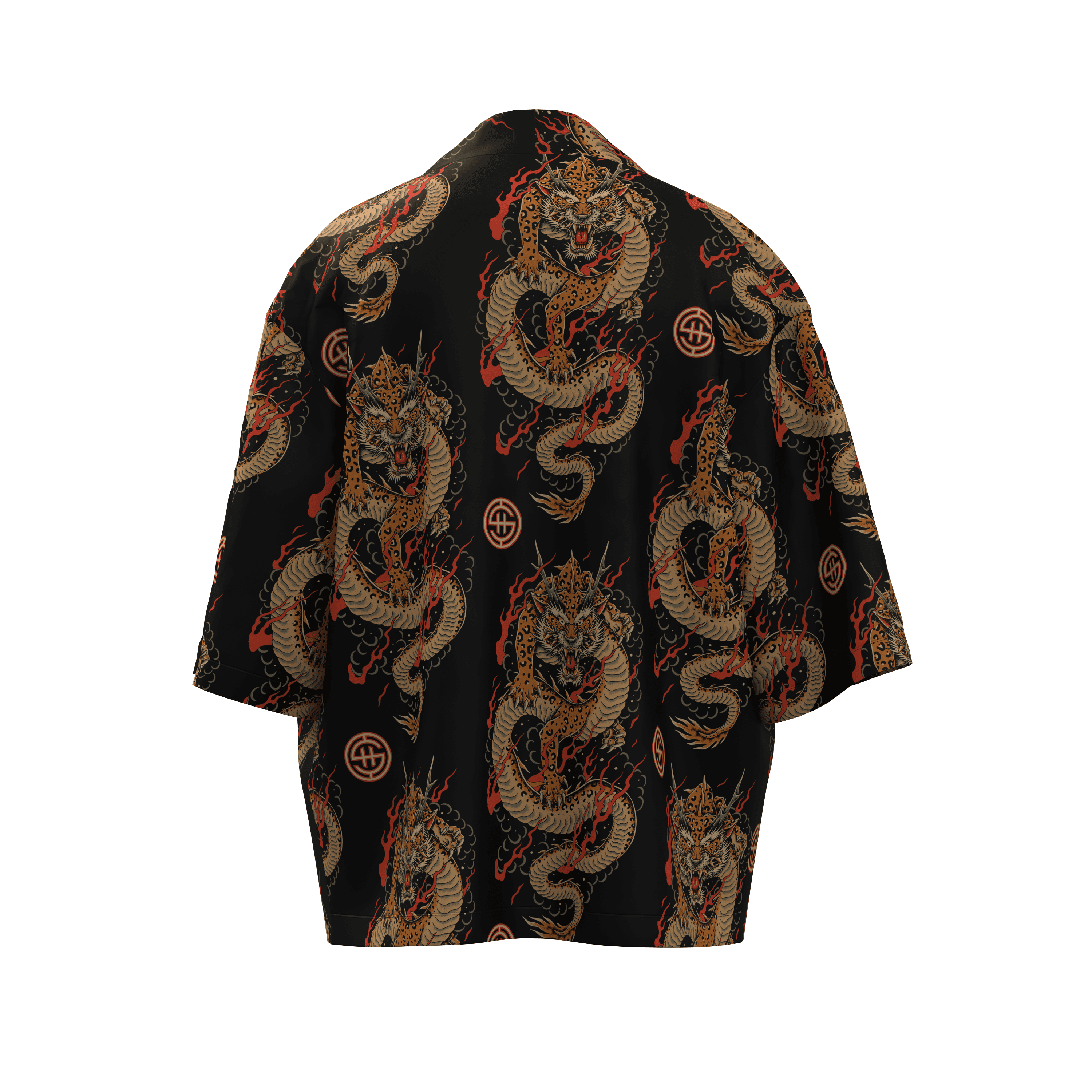 Shout Oversize Japanese Dragon Unisex Kimono