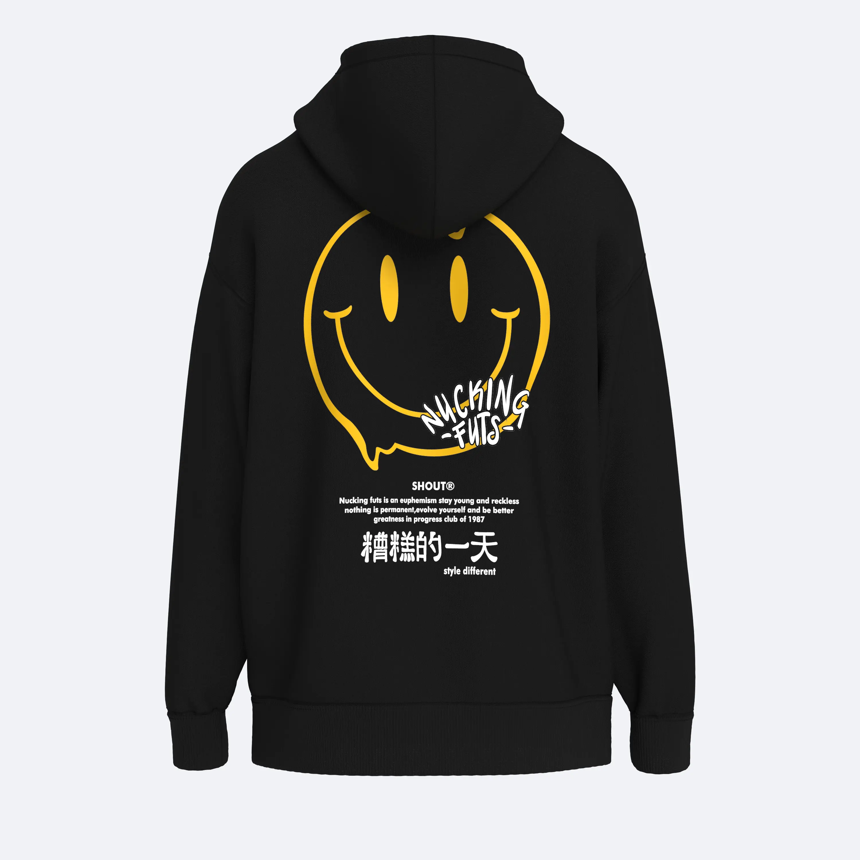 Shout Oversize Nucking Futs Oldschool Unisex Hoodie