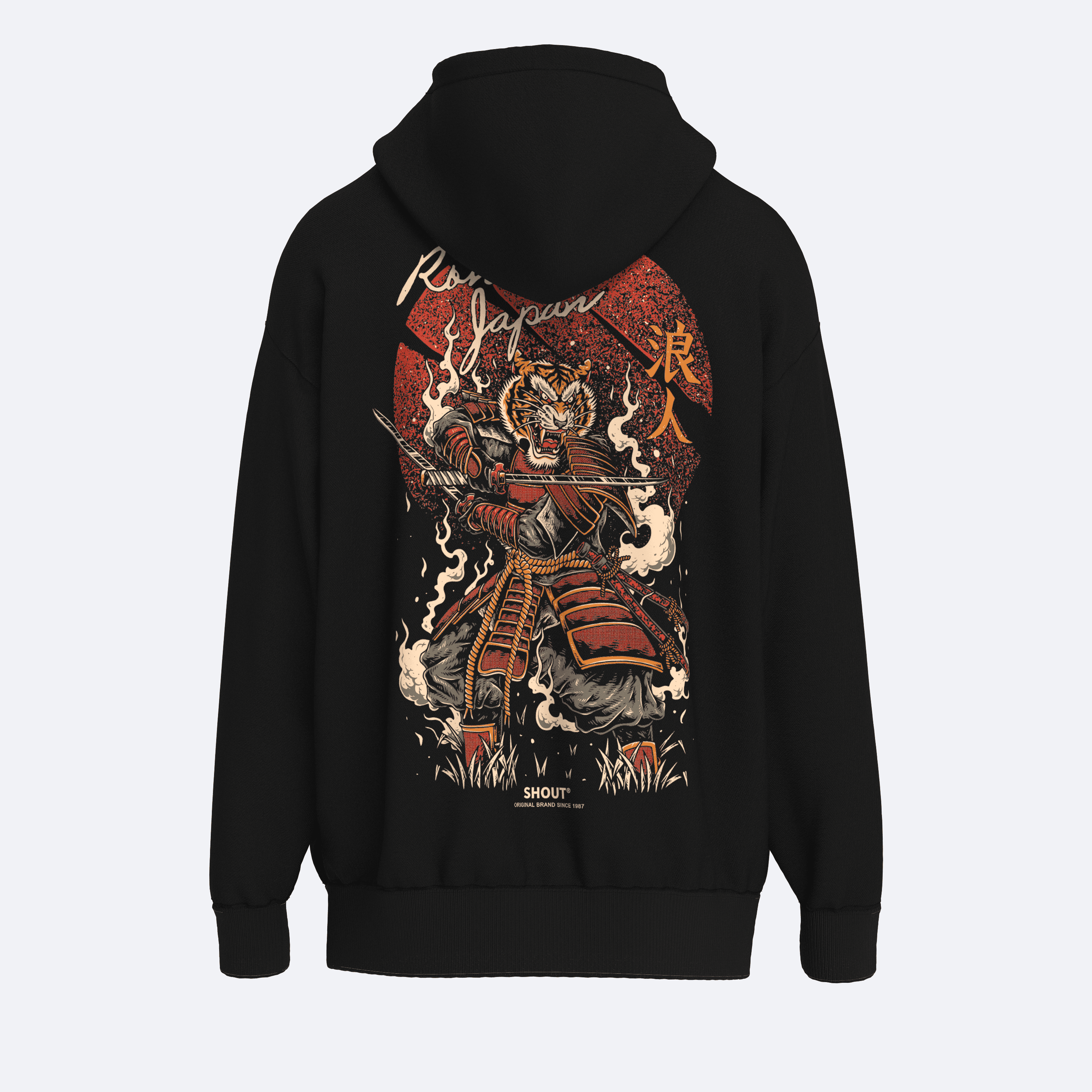 Oversize Shout Ronin Japan Unisex Hoodie