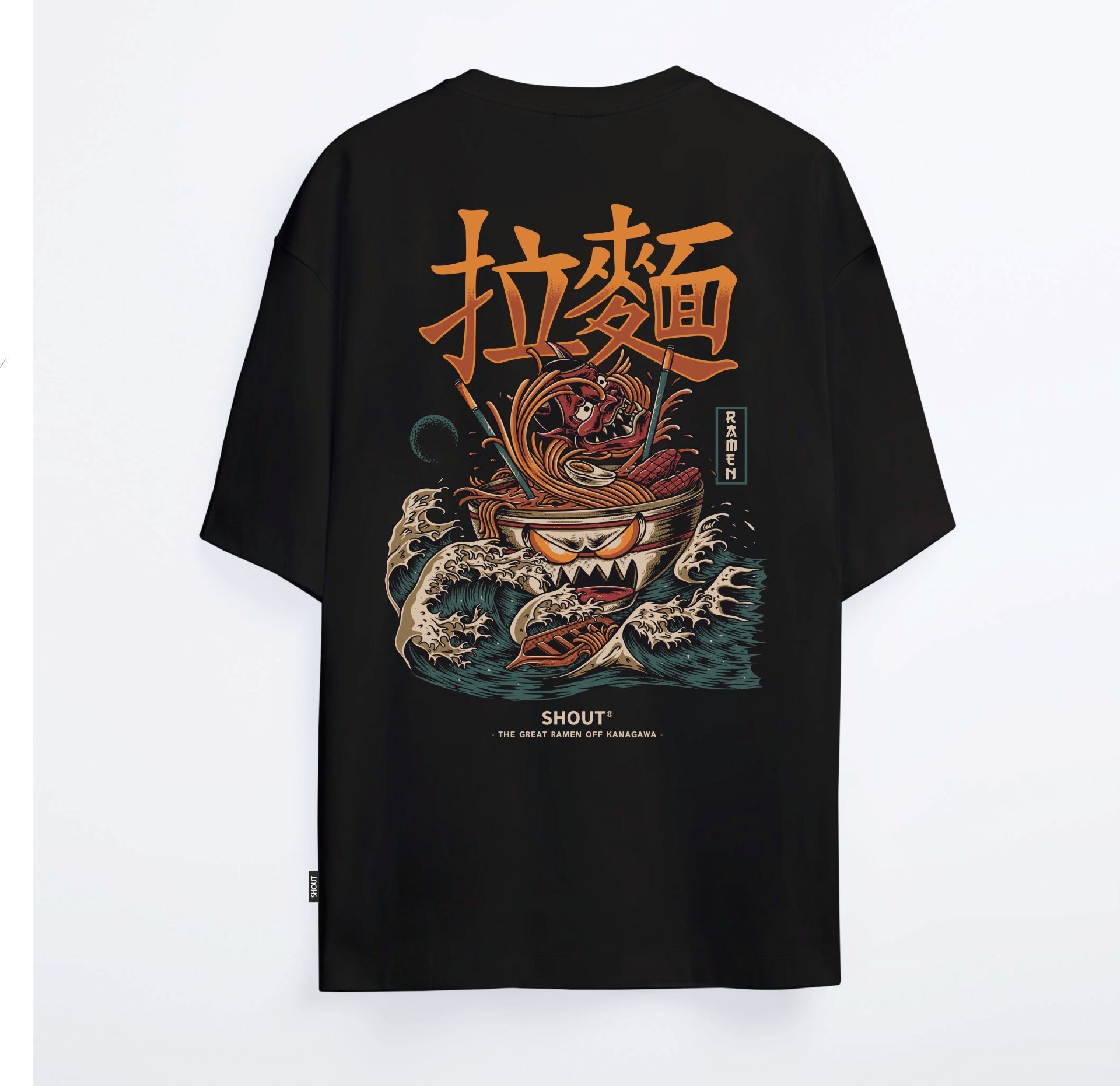 Shout Oversize The Great Ramen Off Kanagawa Unisex T-Shirt
