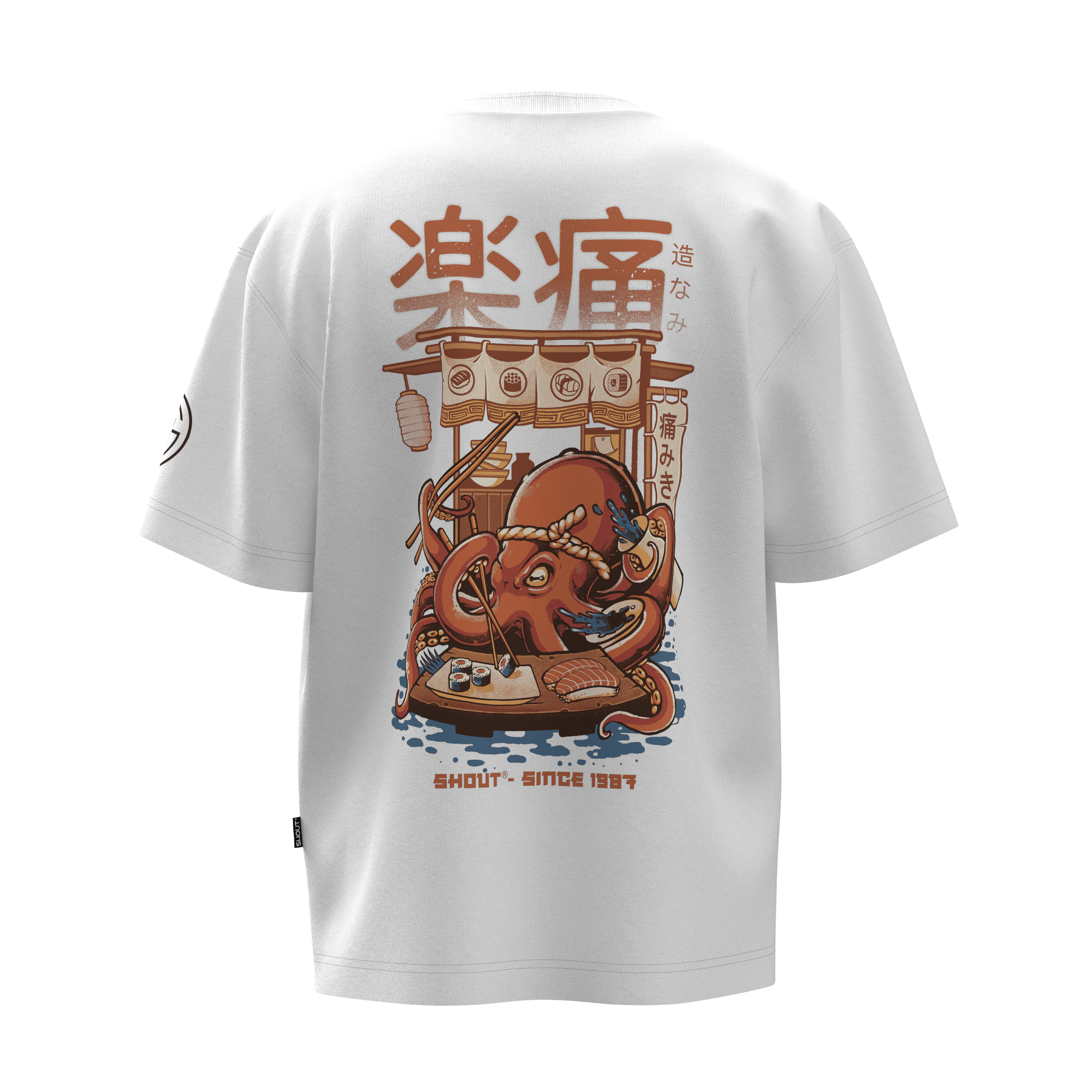 Oversize Shout Limited Edition Octopus Sushi Unisex T-Shirt